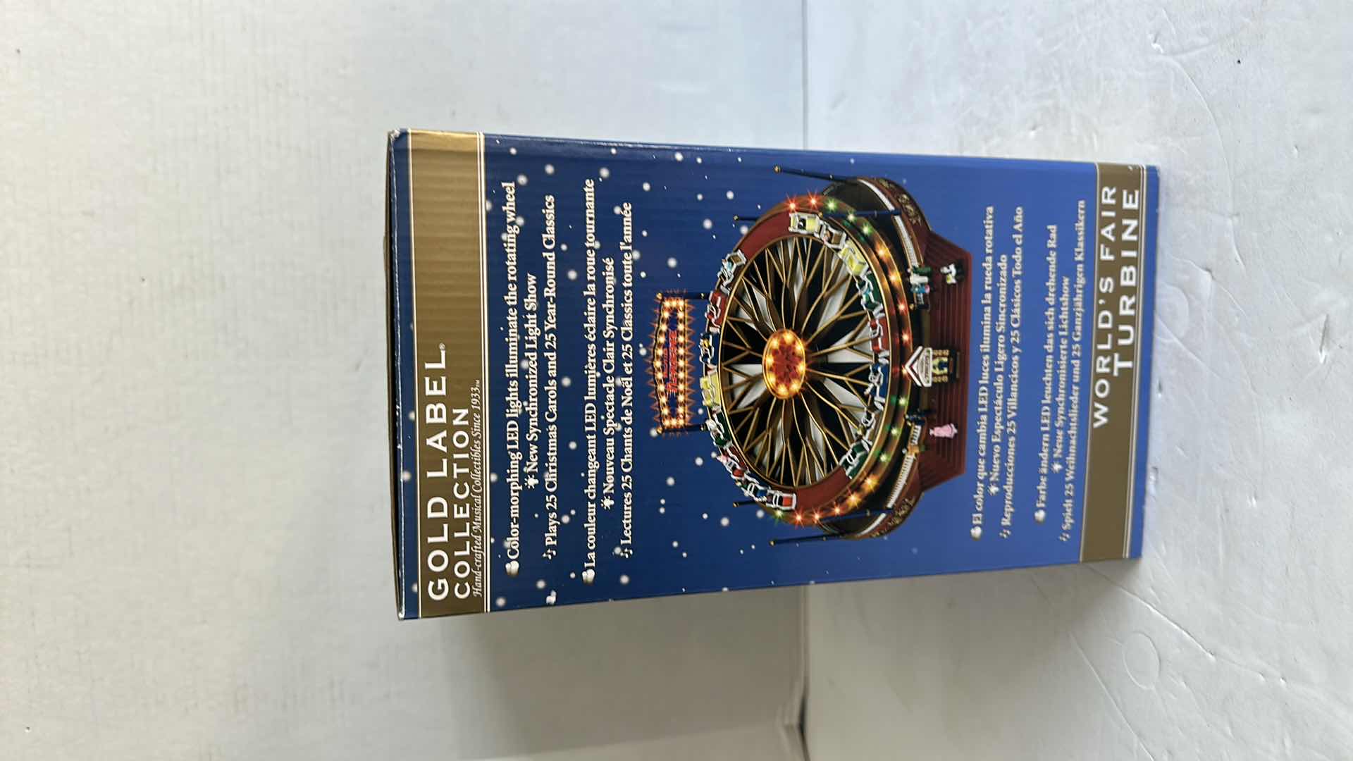 Photo 1 of NIB CHRISTMAS GOLD LABEL COLLECTION "WORLD'S FAIR TURBINE" W LED LIGHTS