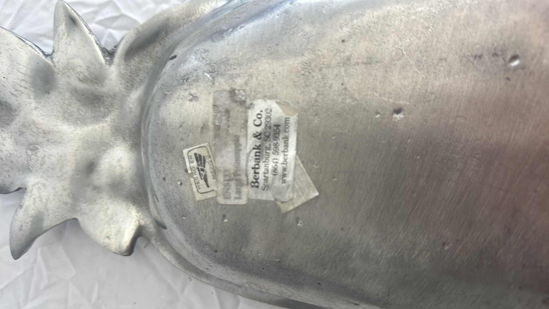 Photo 1 of BERBANK AND CO PEWTER PINEAPPLE PLATTER