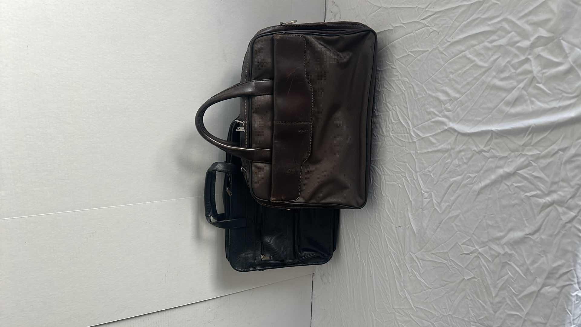 Photo 1 of 2-BROWN & BLACK LEATHER TRAVEL COMPUTER BAGS