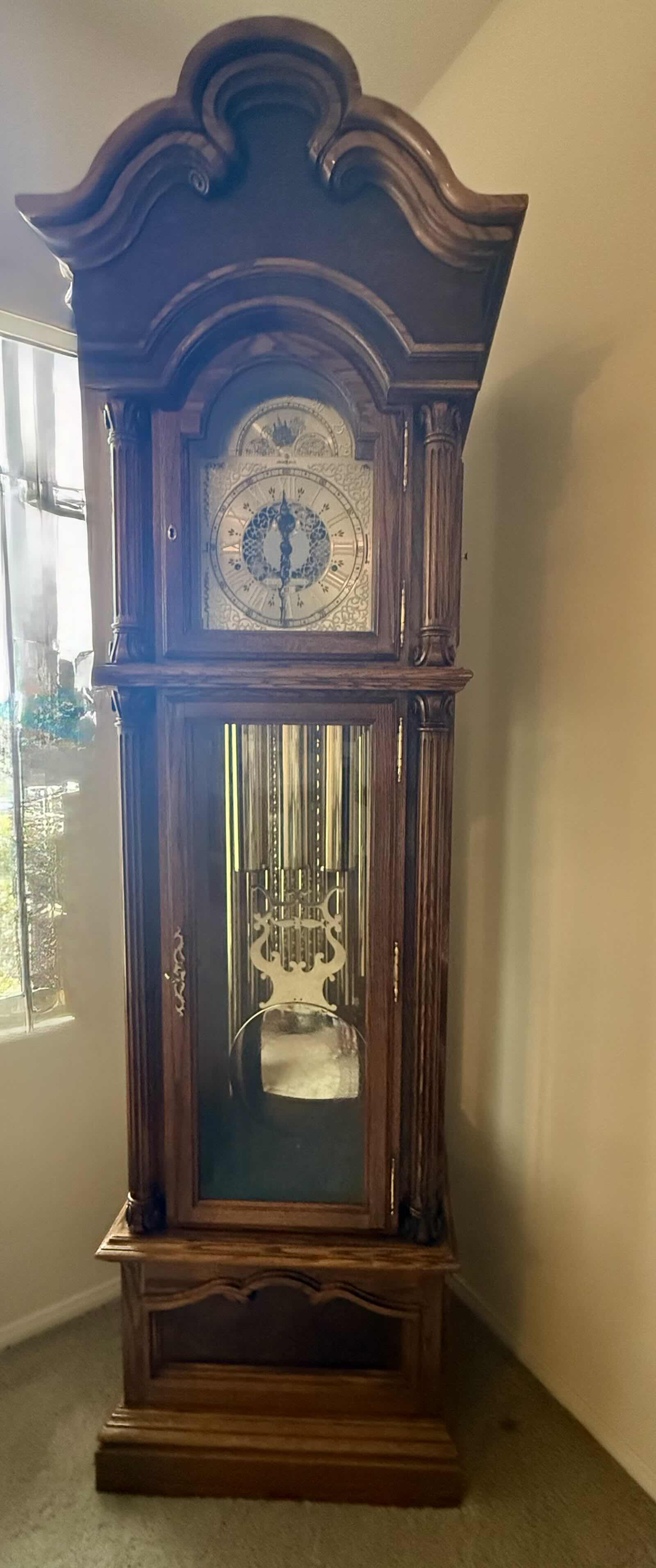 Photo 1 of VINTAGE HOWARD MILLER GRANDFATHER CLOCK MODEL #610-324 24” x 17” H88”