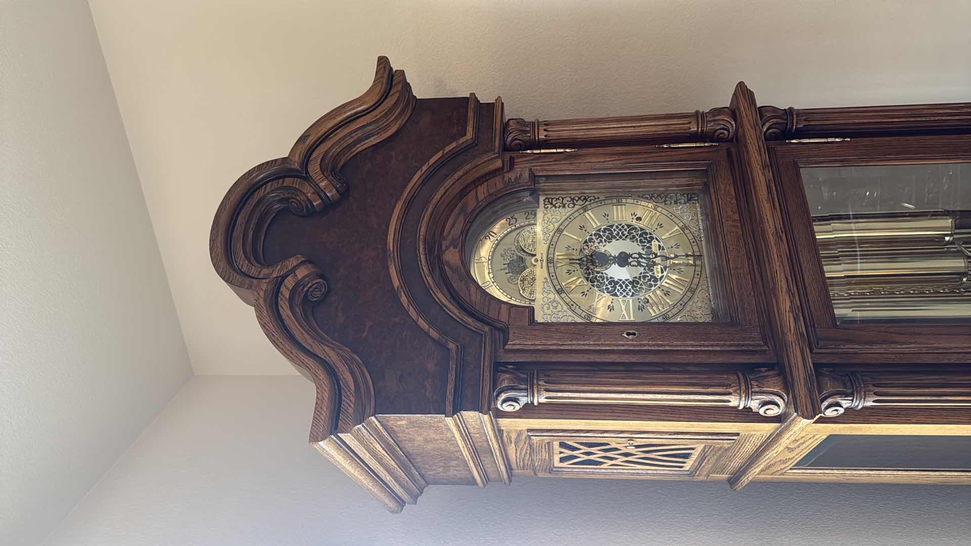 Photo 1 of VINTAGE HOWARD MILLER GRANDFATHER CLOCK MODEL #610-324 24” x 17” H88”