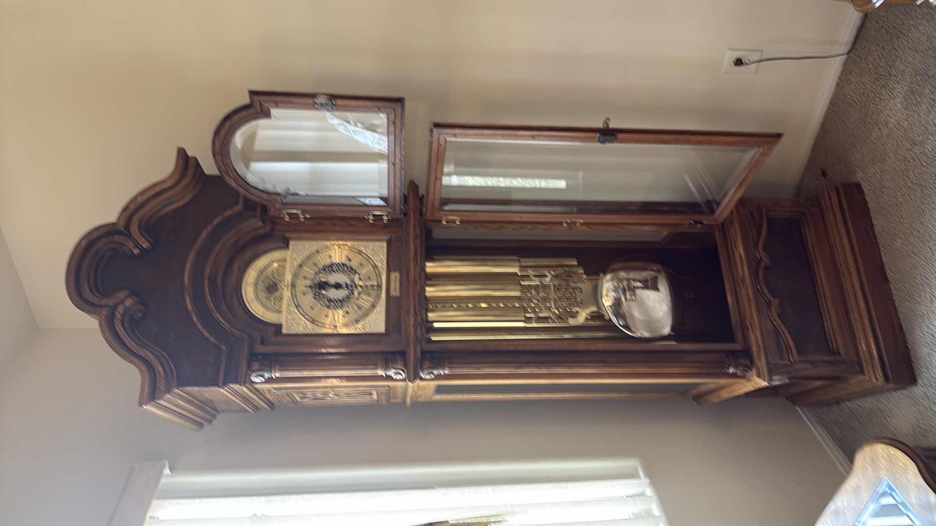 Photo 1 of VINTAGE HOWARD MILLER GRANDFATHER CLOCK MODEL #610-324 24” x 17” H88”
