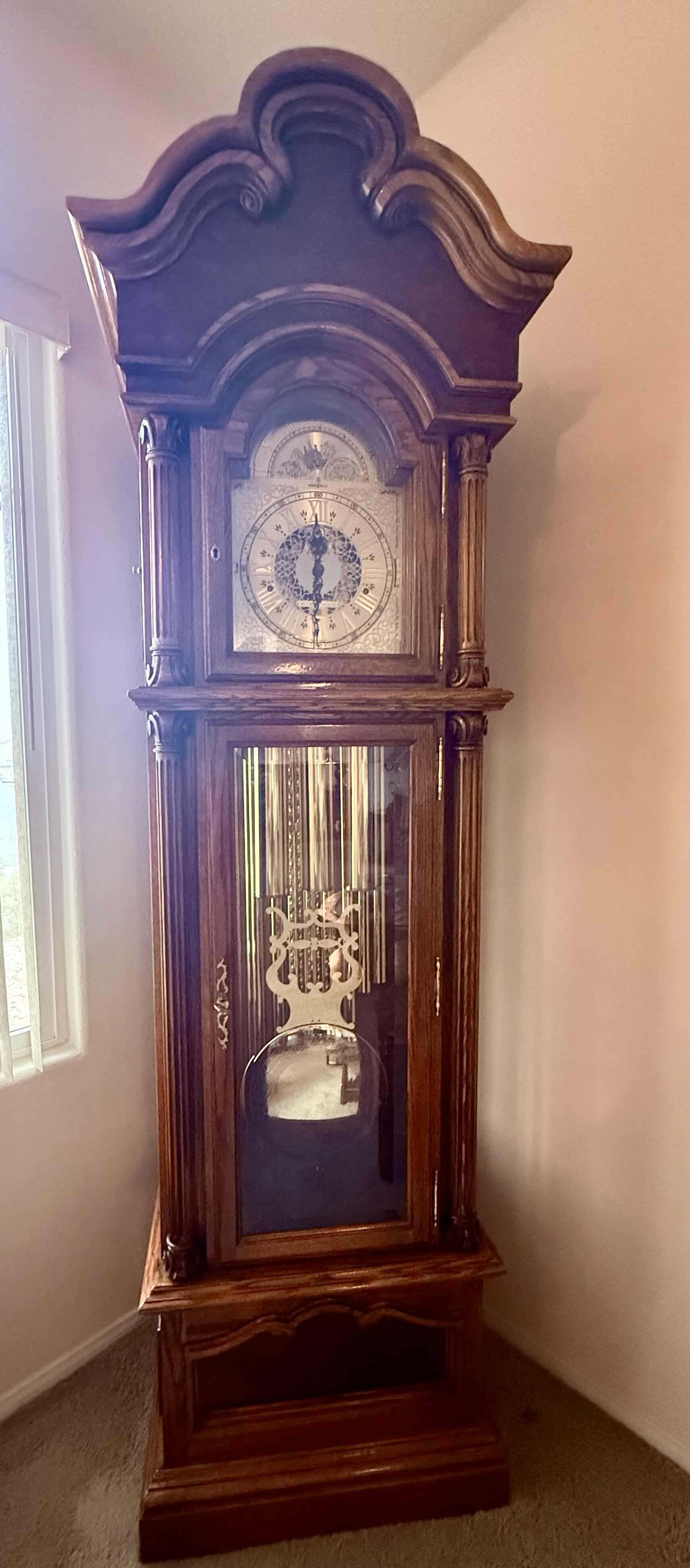 Photo 1 of VINTAGE HOWARD MILLER GRANDFATHER CLOCK MODEL #610-324 24” x 17” H88”