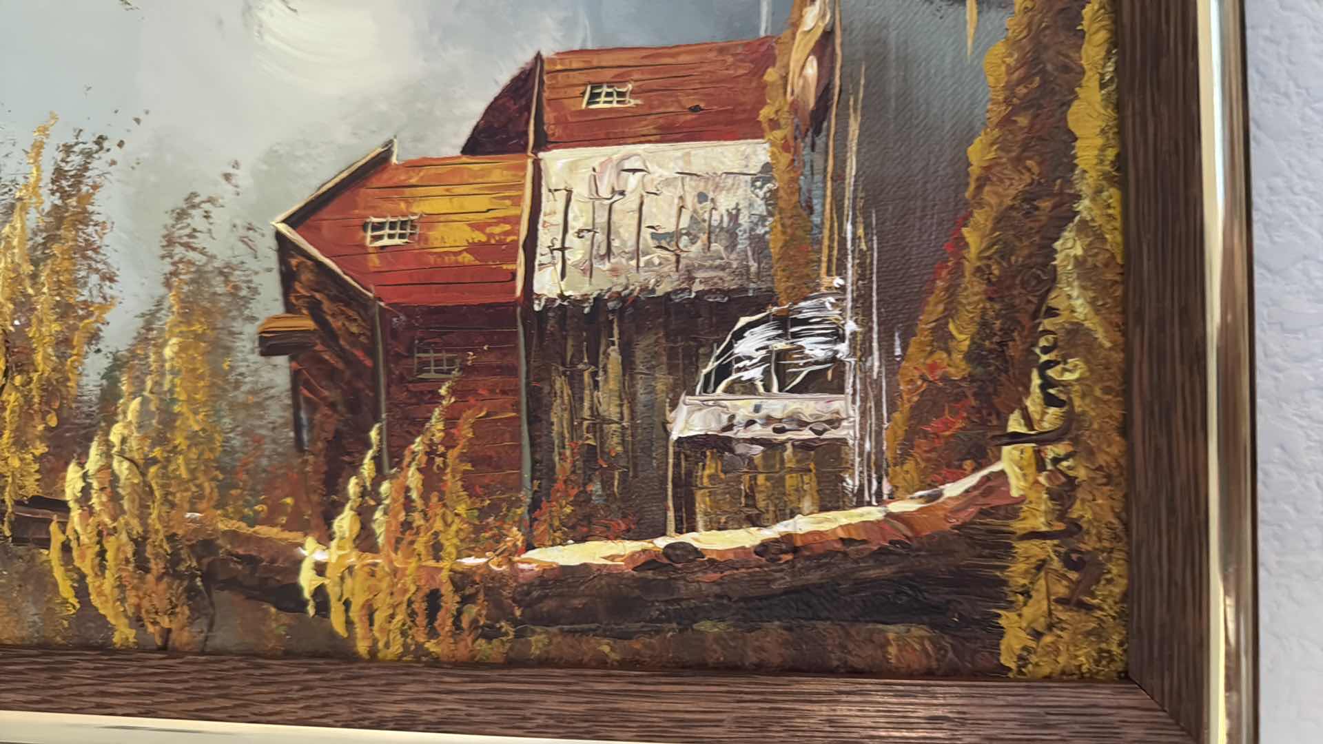 Photo 1 of 2-VINTAGE FRAMED CANVAS ARTISTS SIGNED OIL PAINTINGs 9” x 11”
