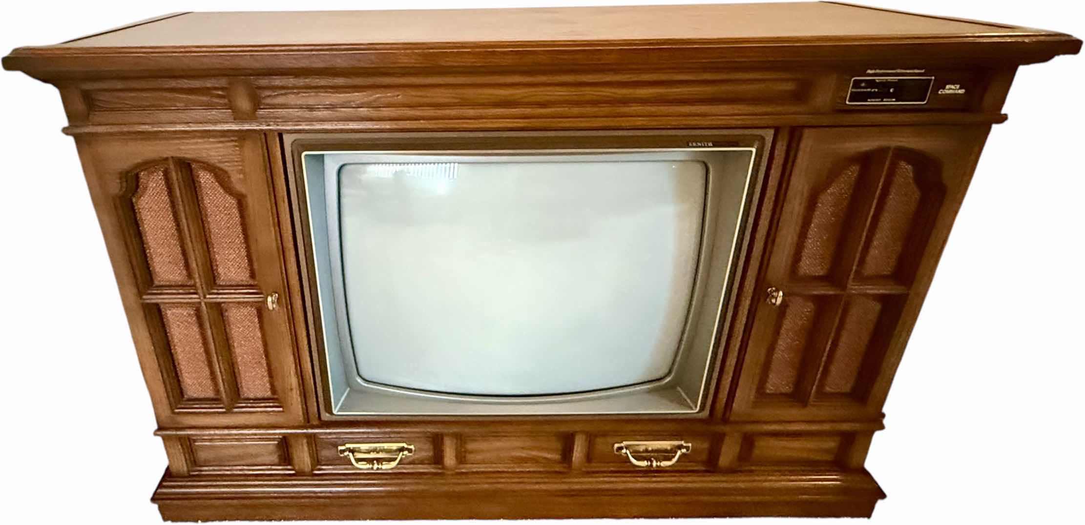 Photo 1 of VINTAGE ZENITH WALNUT WOOD CONSOLE CABINET TV W REMOTE (WORKS) 48” x 19” H32”