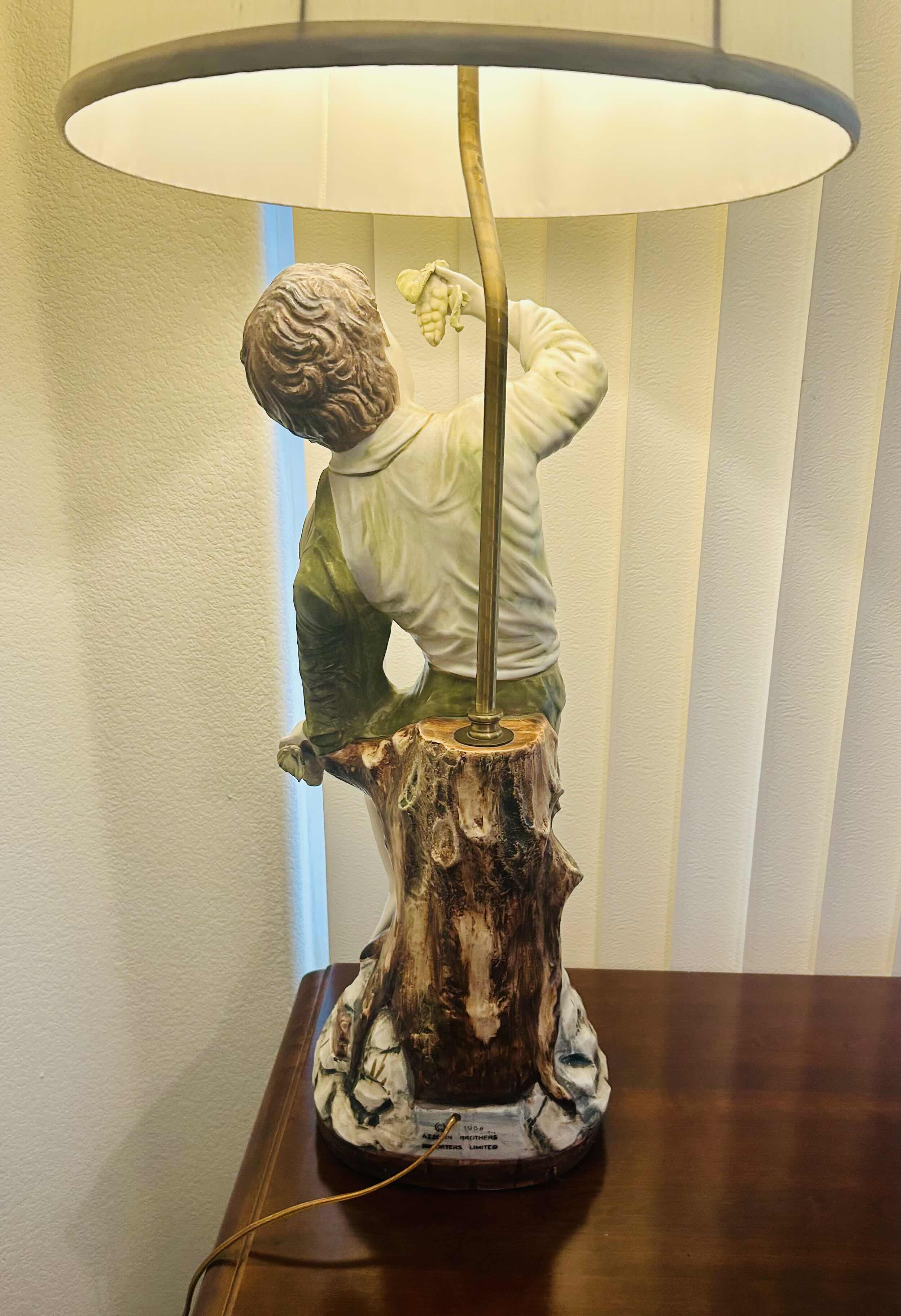Photo 1 of RARE 1964 AZZOLIN BROTHERS CAPODIMONTE MID CENTURY LAMP
H 45” 
