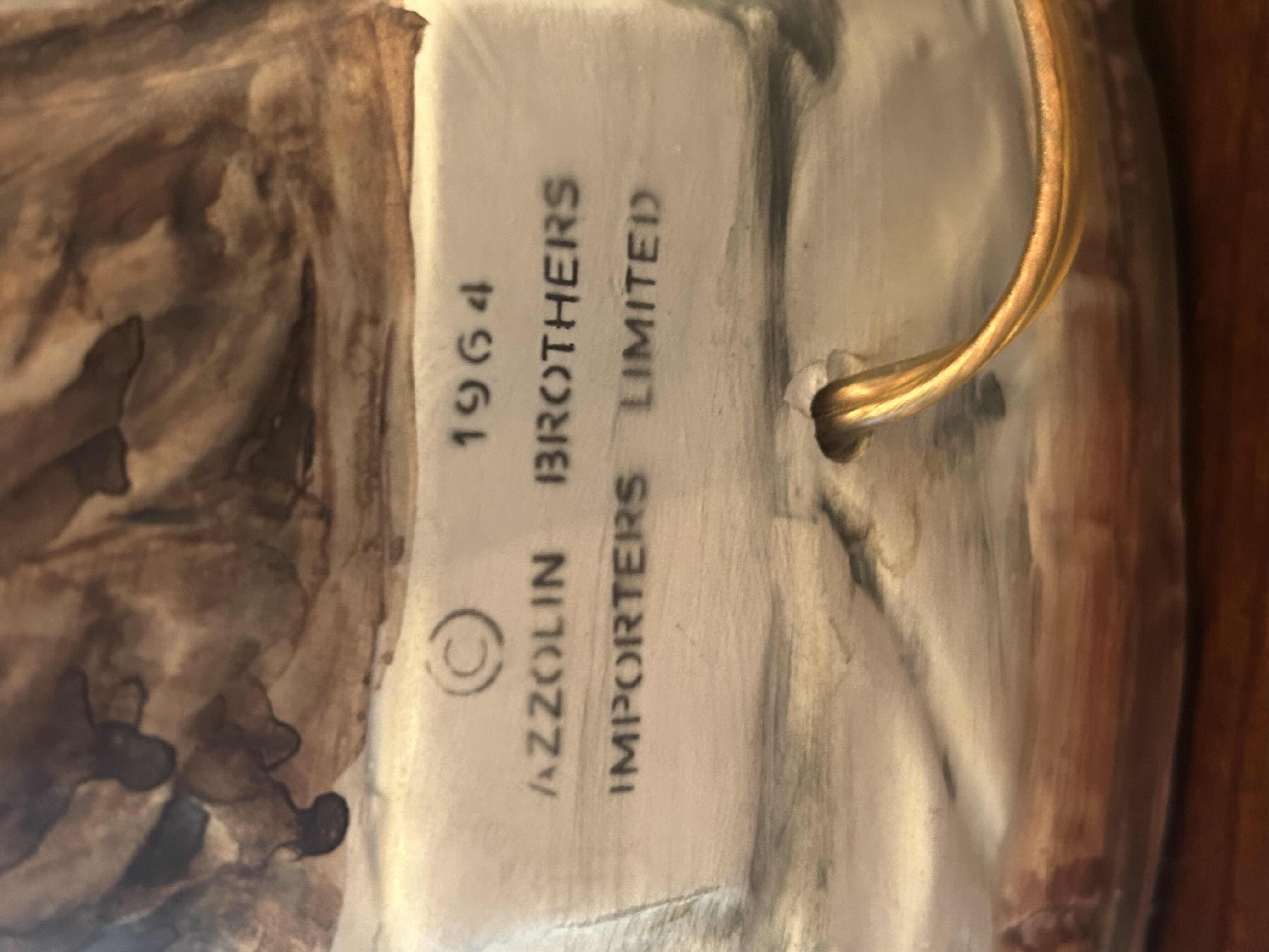 Photo 1 of RARE 1964 AZZOLIN BROTHERS CAPODIMONTE MID CENTURY LAMP H 45” 