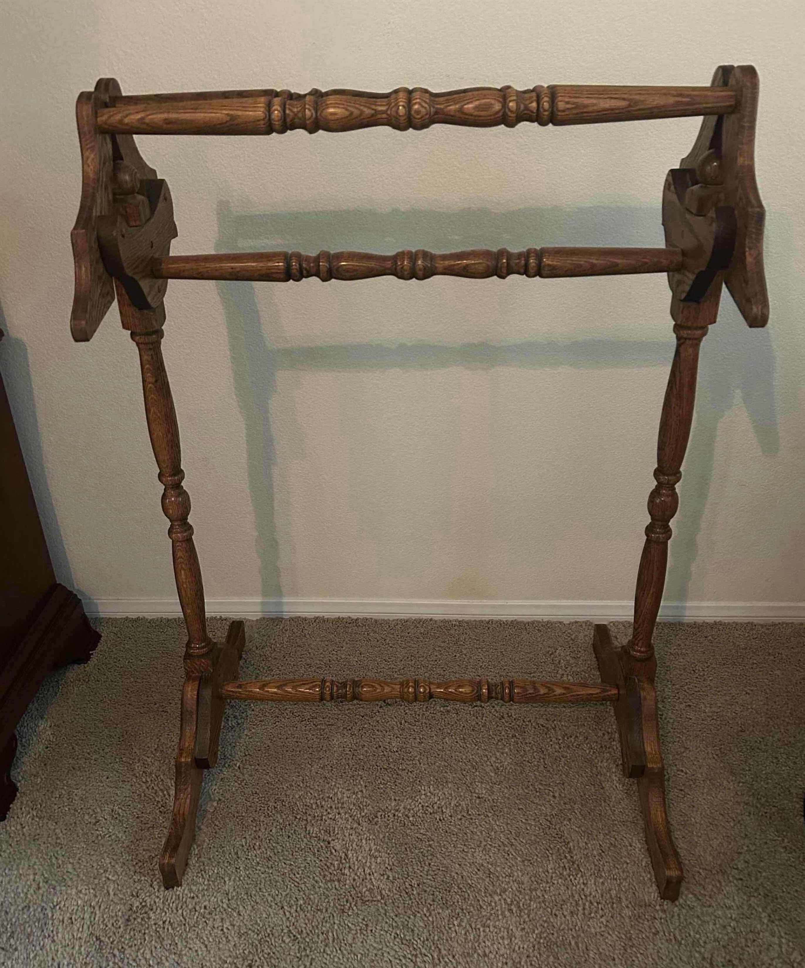 Photo 1 of VINTAGE WOOD TRADITIONAL QUILT RACK 