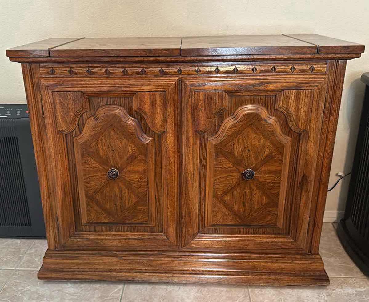 Photo 1 of VINTAGE WOOD BUFFET SERVER CABINET 41”x18” H33”