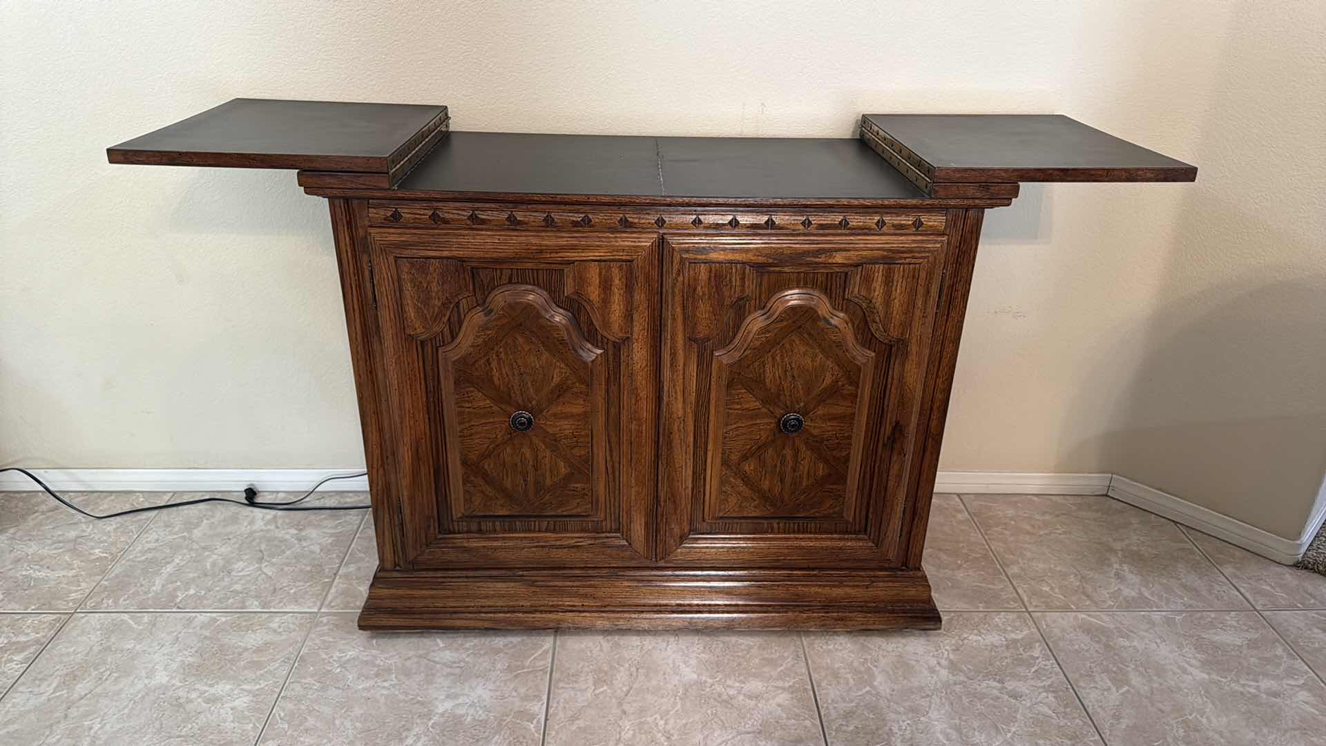Photo 1 of VINTAGE WOOD BUFFET SERVER CABINET 41”x18” H33”