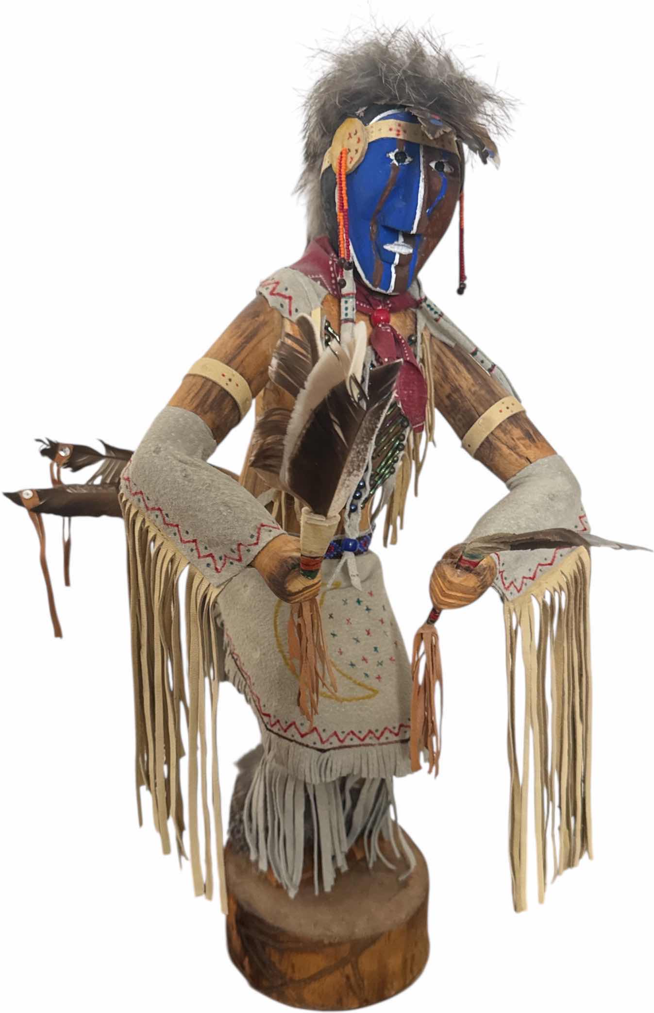Photo 1 of WOOD CARVED KACHINA FIGURE DOLL NATIVE AMERICAN HOPI AND PUEBLO INDIAN TRIBES