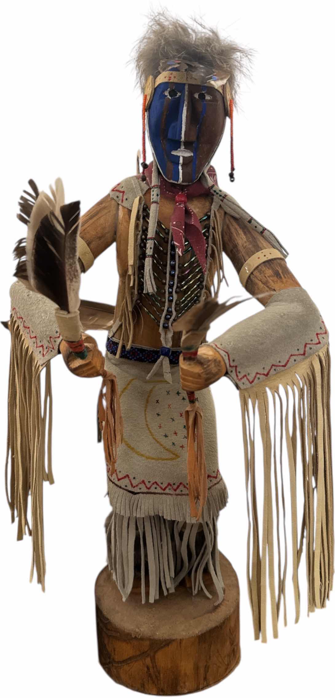 Photo 1 of WOOD CARVED KACHINA FIGURE DOLL NATIVE AMERICAN HOPI AND PUEBLO INDIAN TRIBES