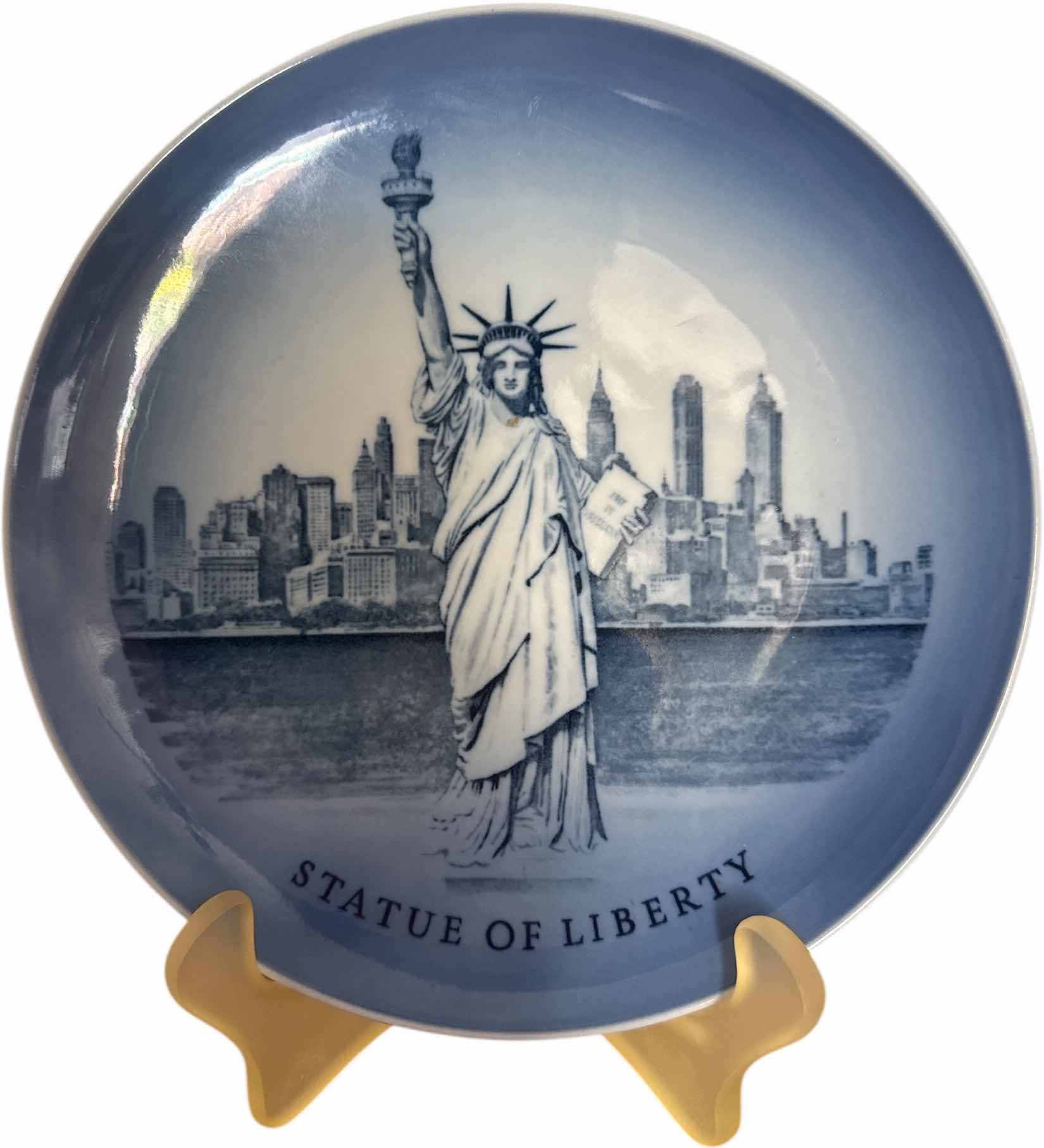 Photo 1 of VINTAGE ROYAL COPENHAGEN STATUE OF LIBERTY PLATE 8”
