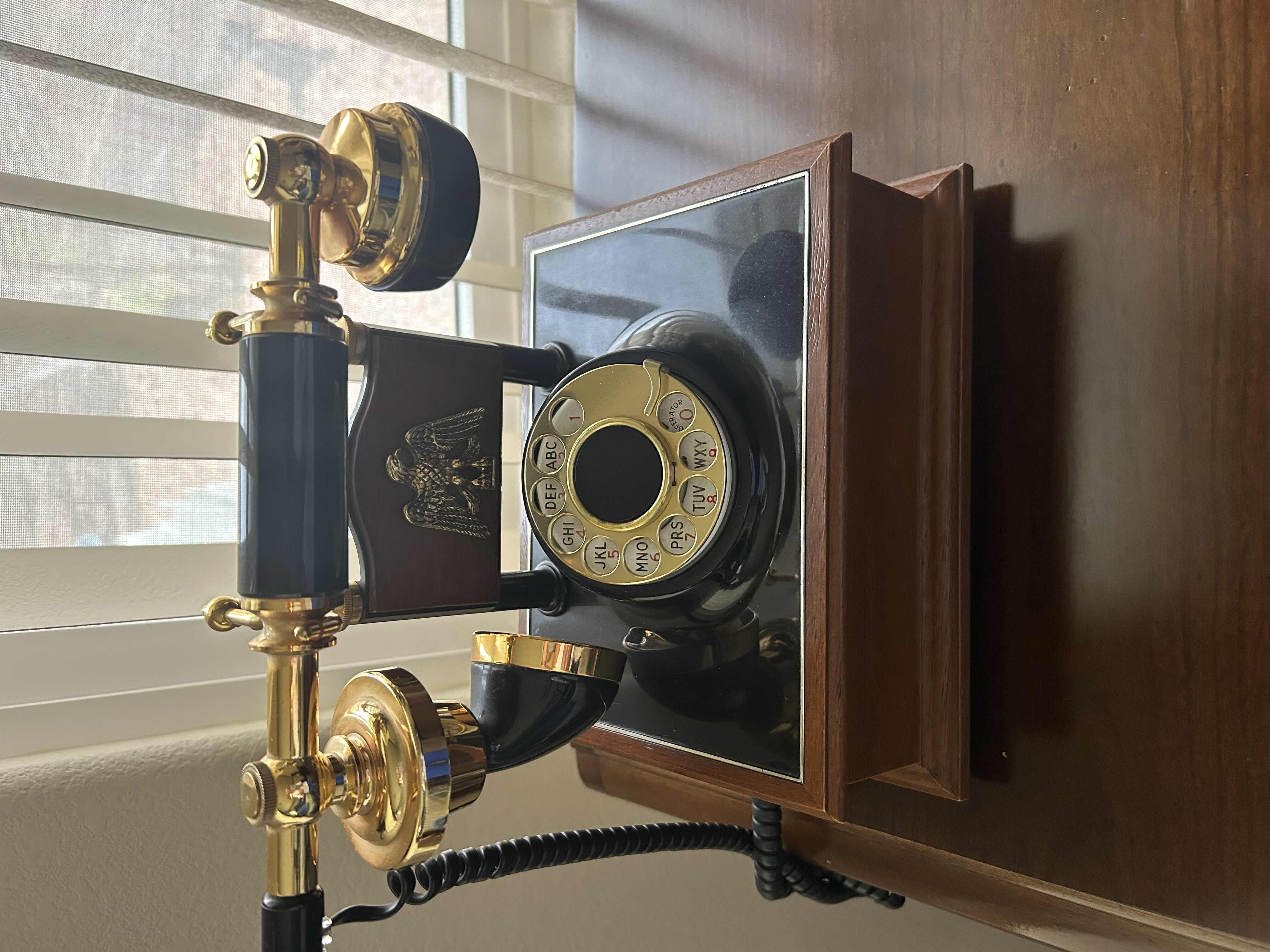 Photo 1 of VINTAGE DECO-TEL CRADLE ROTARY PHONE REPRODUCTION WESTERN ELECTRIC 