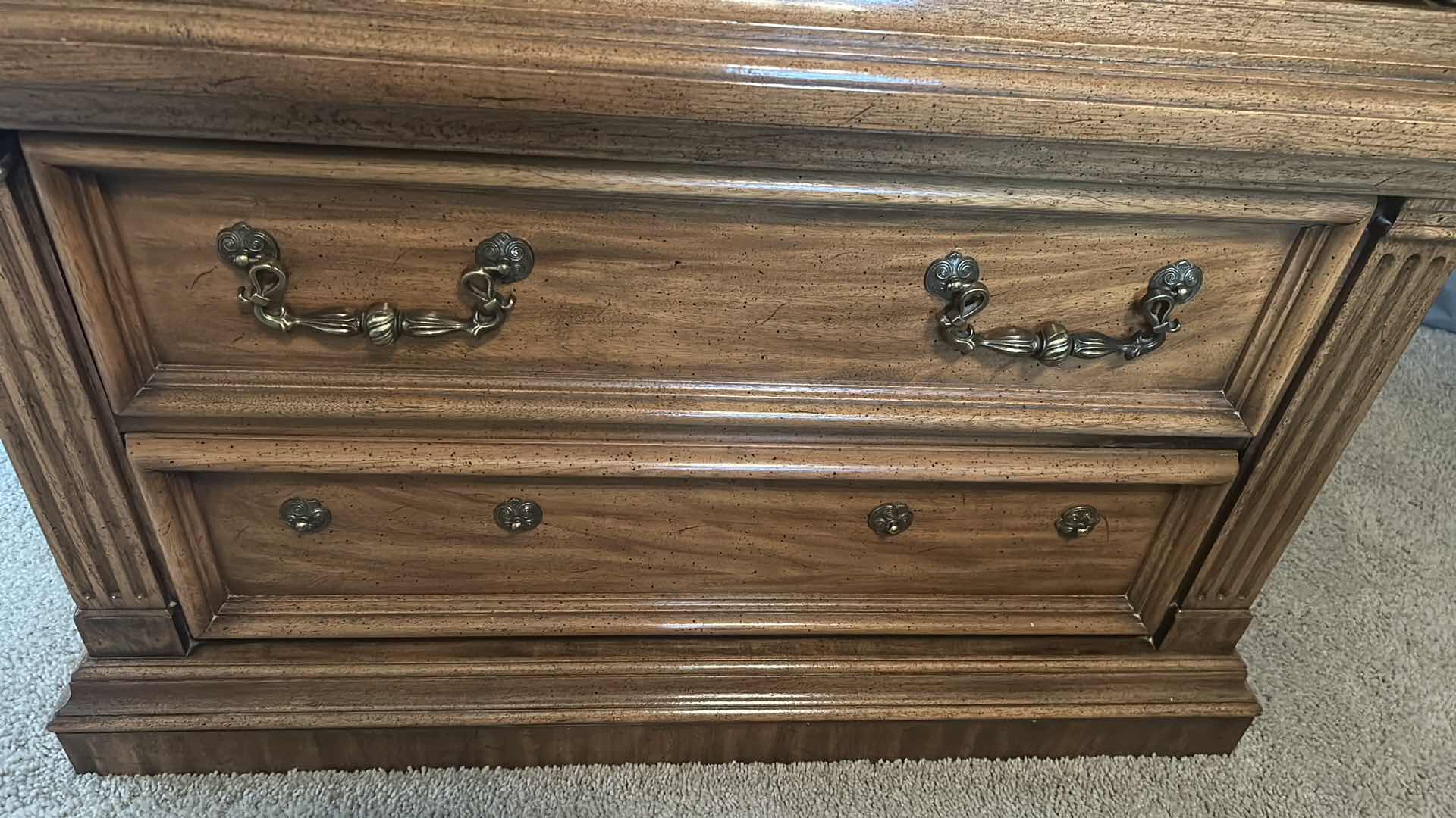 Photo 1 of VINTAGE WOODEN ARMOIRE FIRST FAMILY BY ARMSTRONG 40”X 17” H 60” MISSING 2 HANDLES