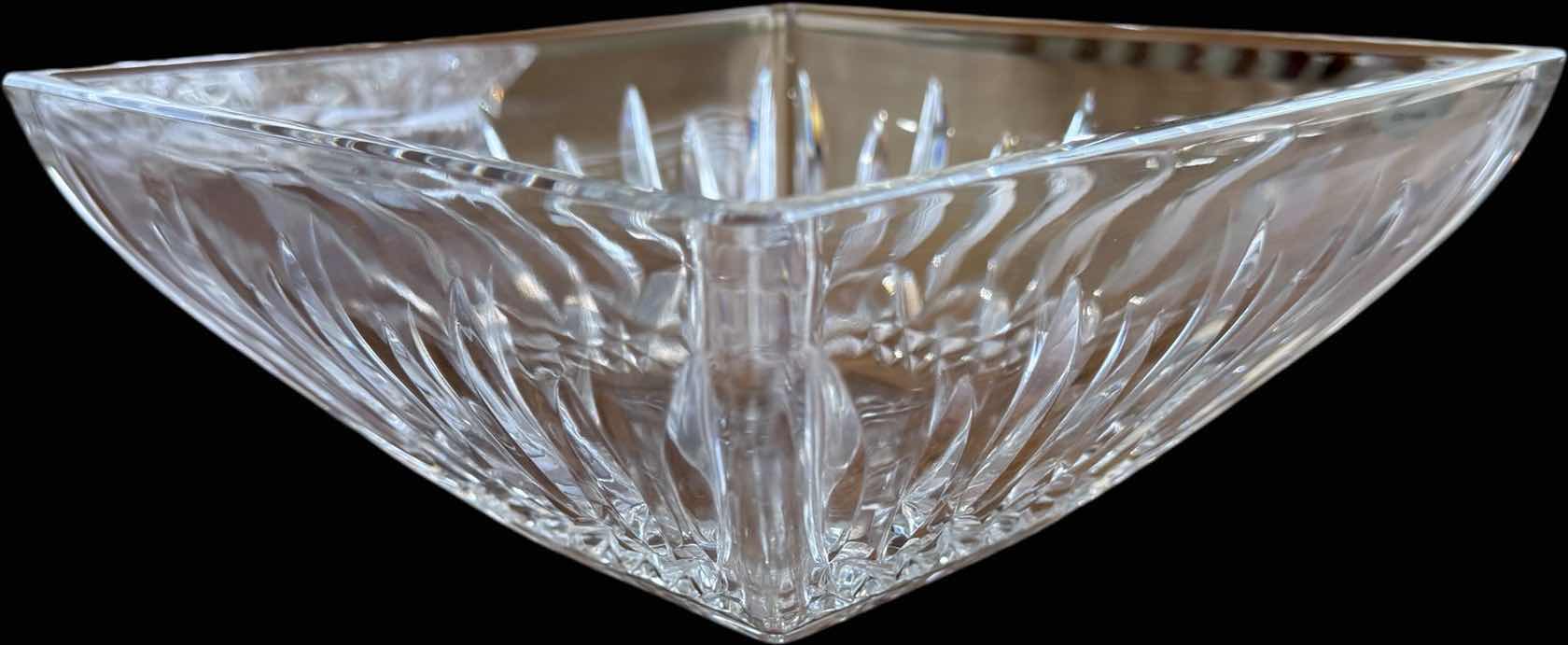 Photo 1 of WATERFORD CRYSTAL SQUARE SERVING BOWL W19” H4”