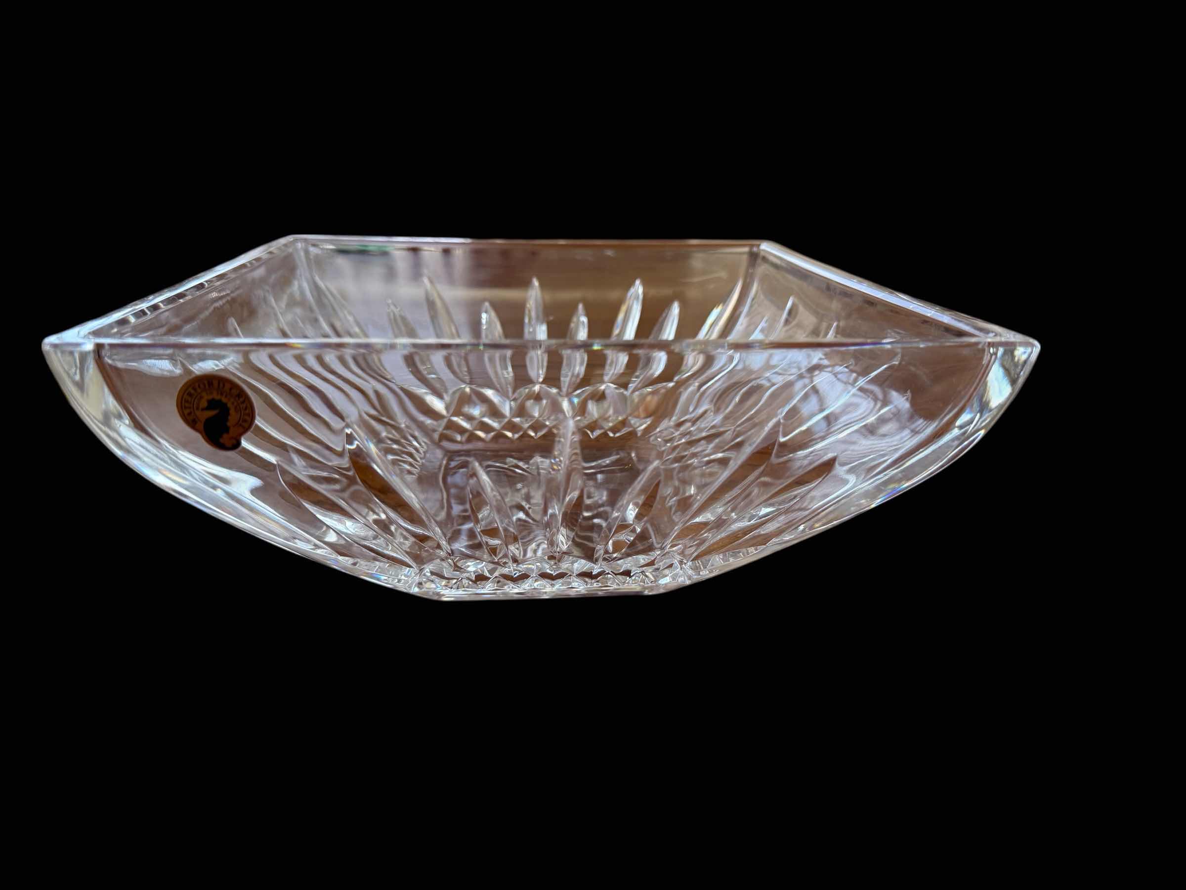 Photo 1 of WATERFORD CRYSTAL SQUARE SERVING BOWL W19” H4”