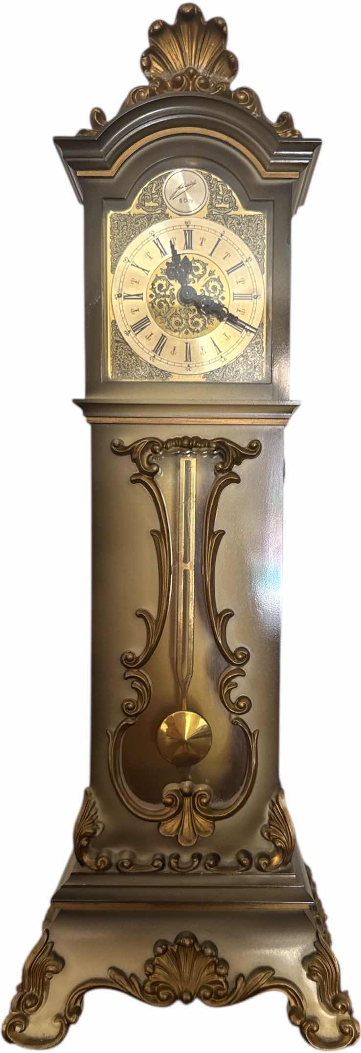 Photo 1 of VINTAGE GIOELLERIA FLLI QUIRINO NOLA 1960’S MINIATURE GRANDFATHER CLOCK
H13”