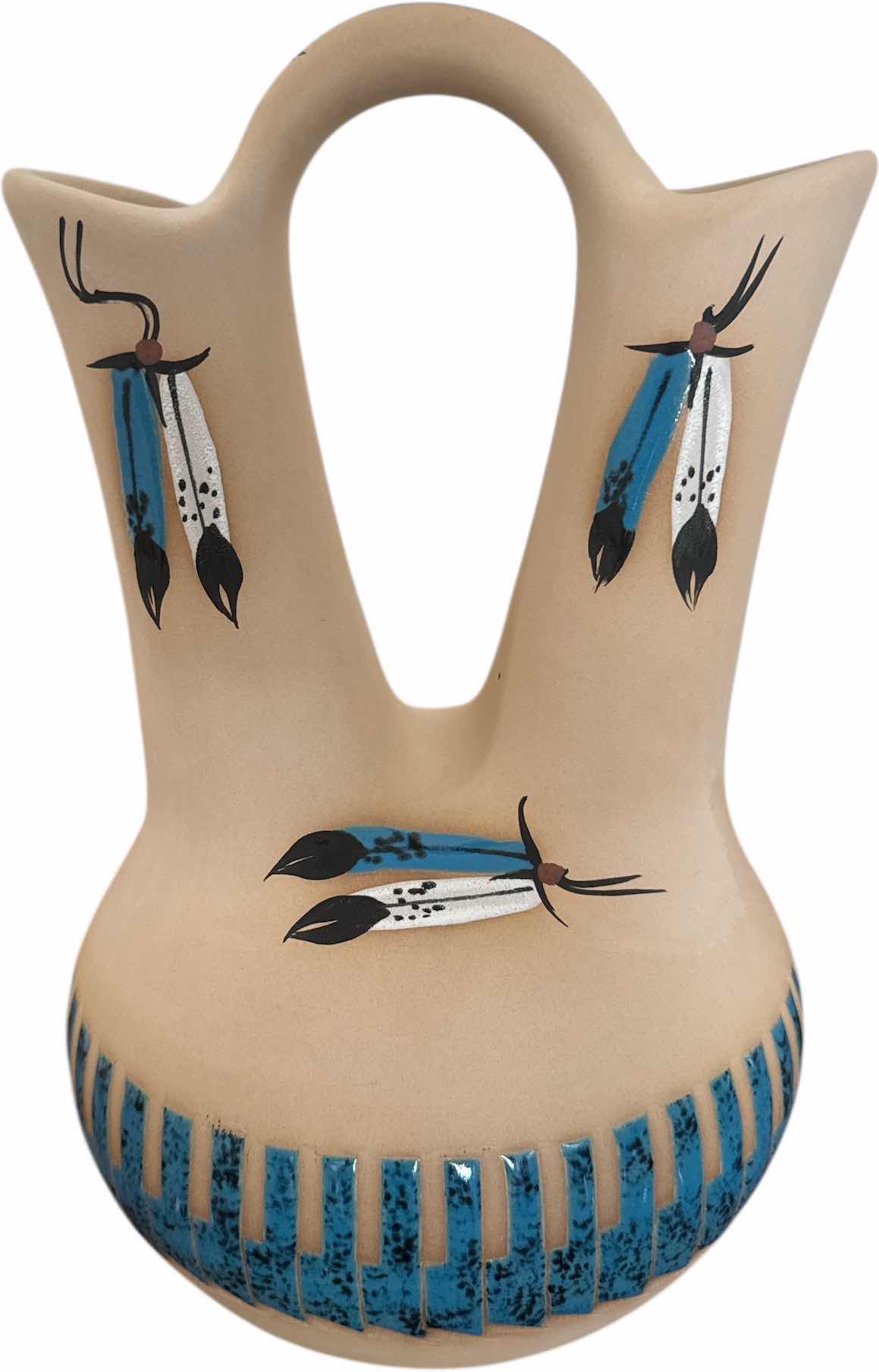 Photo 1 of VINTAGE POTTERY NAVAJO NATIVE AMERICAN WEDDING VASE BY MARILYN 
H12”