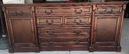 Photo 1 of MAHOGANY CREDENZA  71” X 24” H 31” TV SOLD SEPARATELY