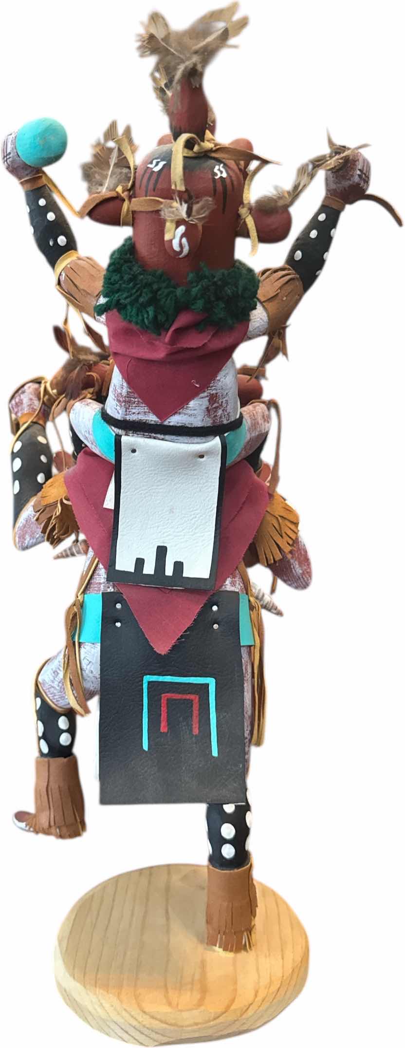 Photo 1 of VINTAGE DOUBLE MUDHEAD NATIVE AMERICAN HOPI KACHINA DOLL 
H17”