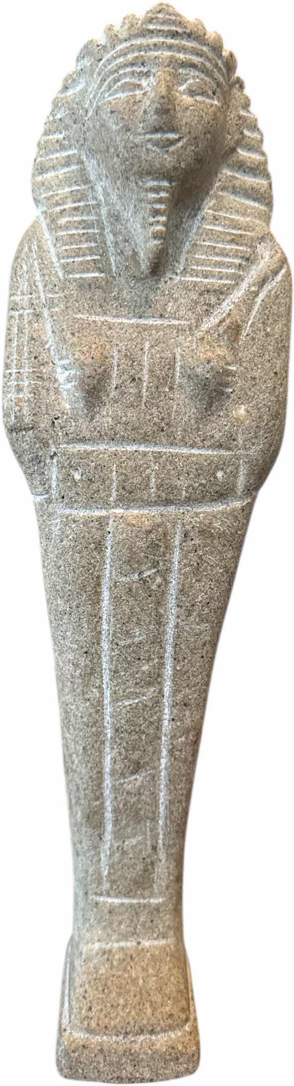 Photo 1 of VINTAGE EGYPTIAN STONE CARVED USHABTI STATUE 
H14”