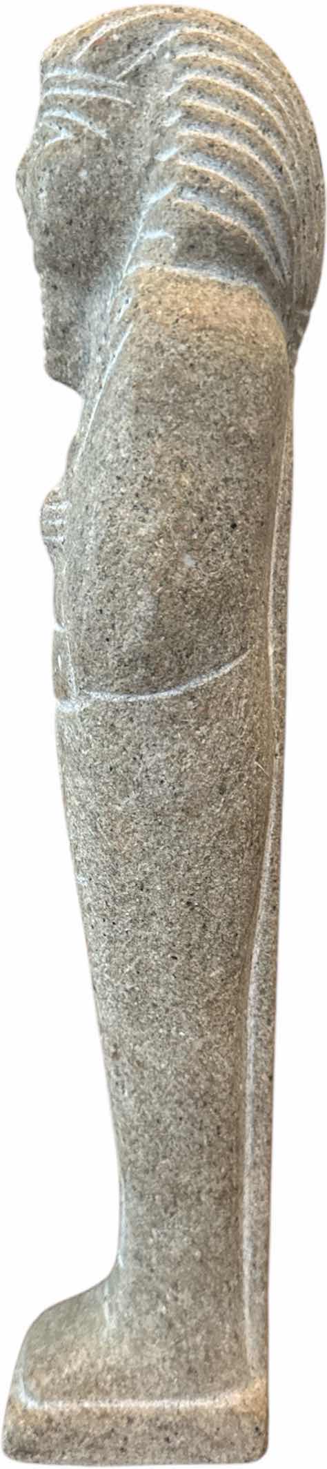 Photo 1 of VINTAGE EGYPTIAN STONE CARVED USHABTI STATUE 
H14”