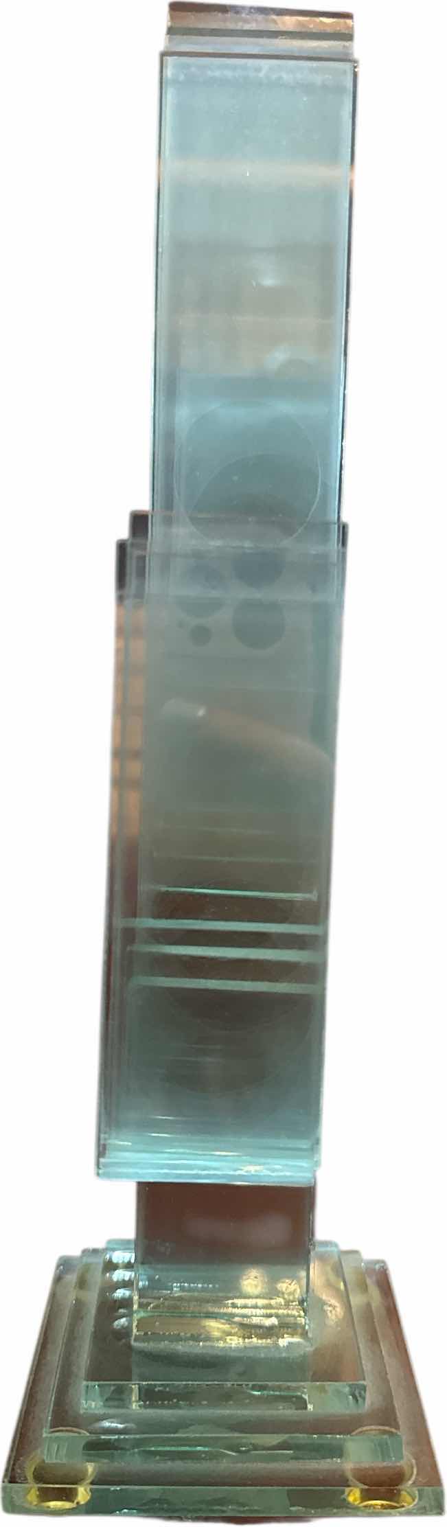 Photo 1 of VINTAGE STACKED GLASS CACTUS STATUE
H11”
