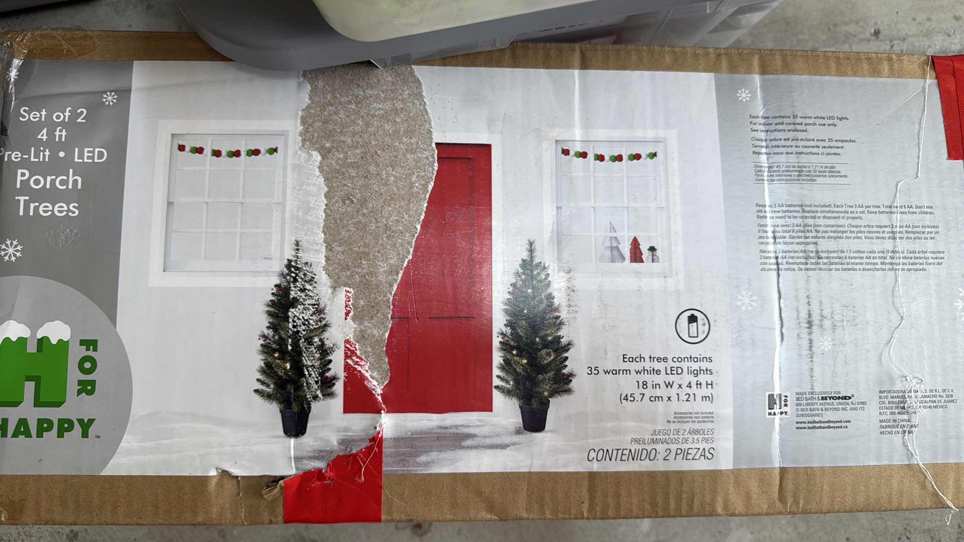 Photo 1 of SET OF 2 PRE LITE PORCH TREES IN BOX
