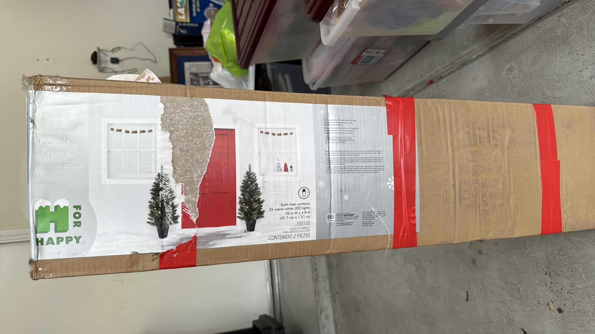 Photo 1 of SET OF 2 PRE LITE PORCH TREES IN BOX