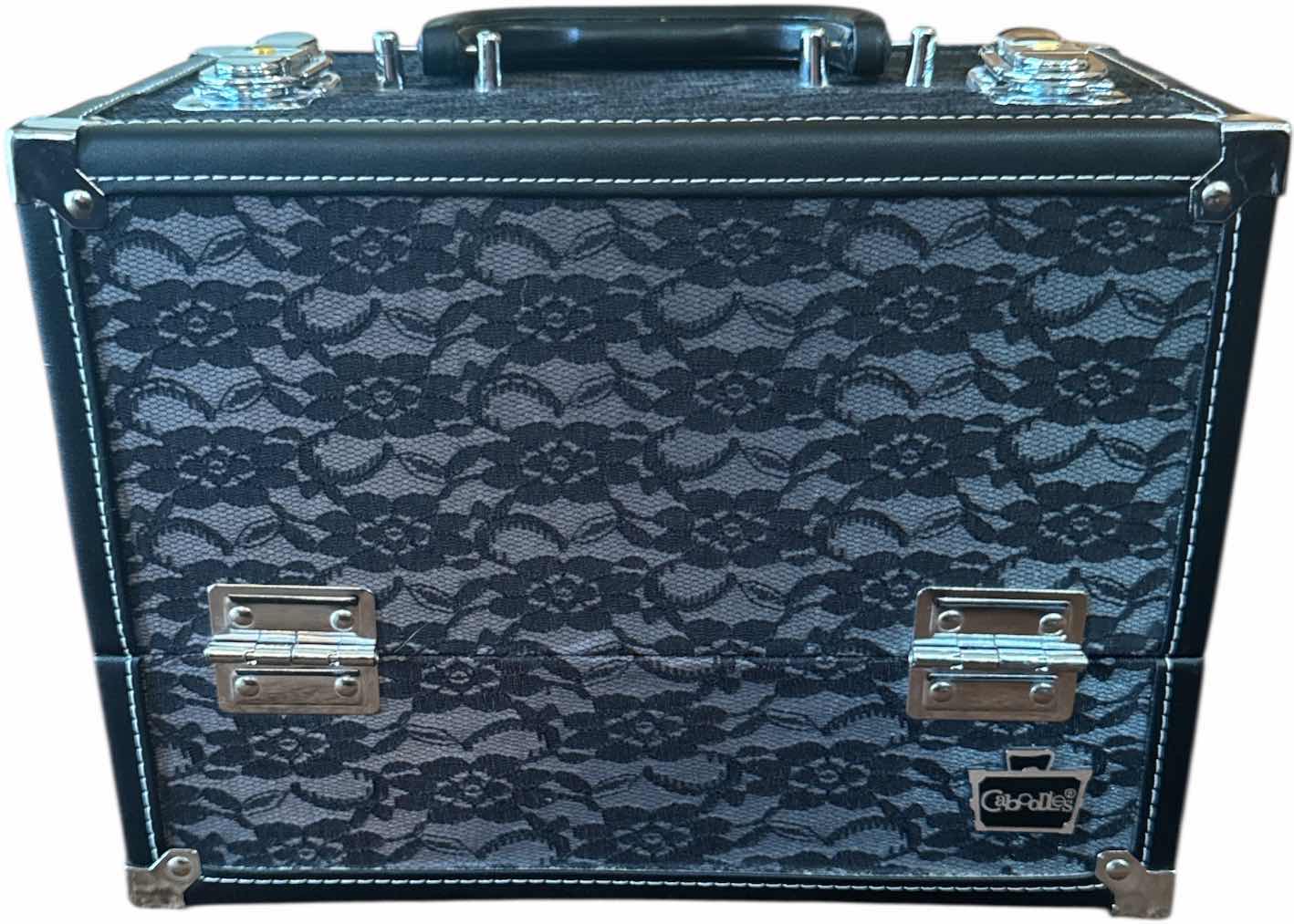 Photo 1 of VINTAGE TRAVEL JEWELRY BOX WITH ROSARIES 
11.5” X 6.5” X H8.5”