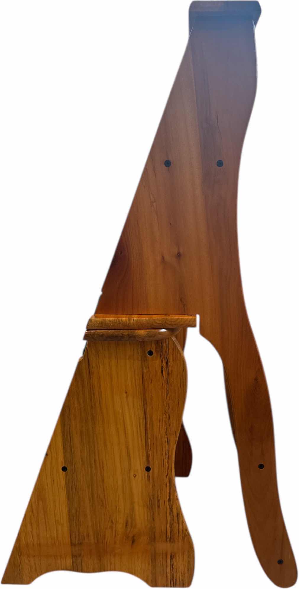 Photo 1 of 3- CONVERTIBLE FOLDABLE WOODEN CHAIR/STEPLADDER AND REAL SIMPLE CUTTING BOARDS 
WOODEN CHAIR
15” X 15” X H33”