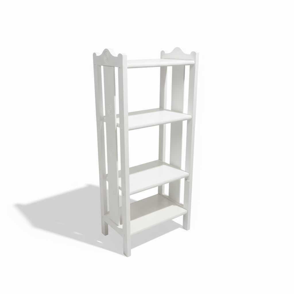 Photo 1 of WHITE PAINTED WOOD SHELF UNIT 17“ x 11“ x H39“