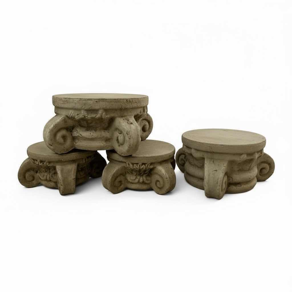 Photo 1 of 4 CERAMIC POTTERY/PLANT STANDS ( LARGEST 8” x H4”