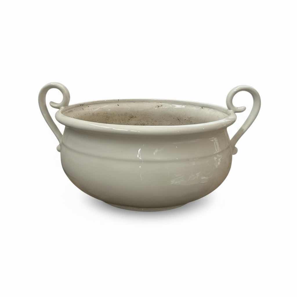 Photo 1 of WHITE GLAZED CERAMIC BOWL MADE IN PORTUGAL 17“ x H7“