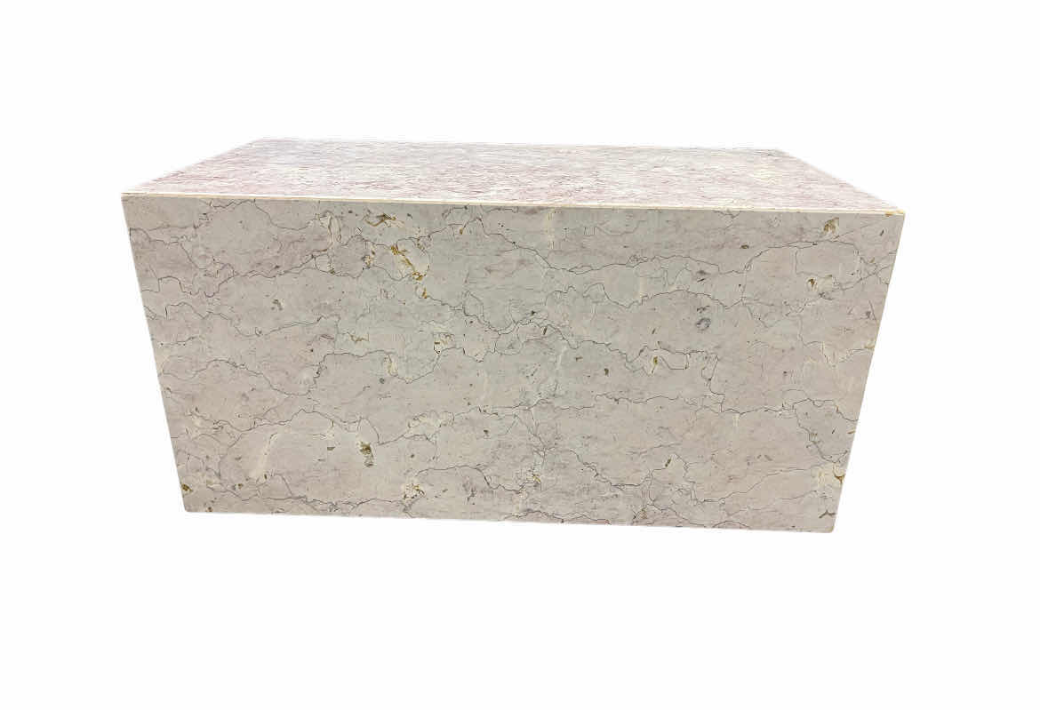 Photo 1 of PASTEL PINK POLISHED TRAVERTINE RECTANGLE COFFEE TABLE 36” X 18” H18”
