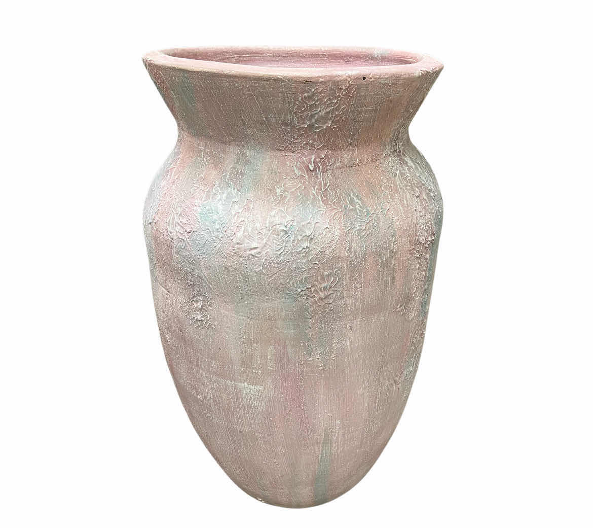 Photo 1 of PASTEL MULTI-COLOR PLASTER PLANTER POT 19” X 31