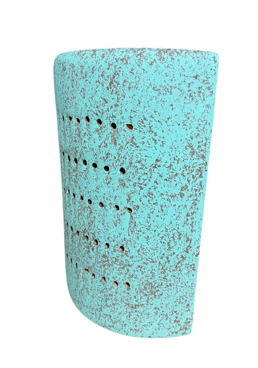 Photo 1 of NEW AMERICAN CRAFT SOUTHWESTERN TEAL CERAMIC SCONCE LIGHTING 7.5” X 5” H9.5”