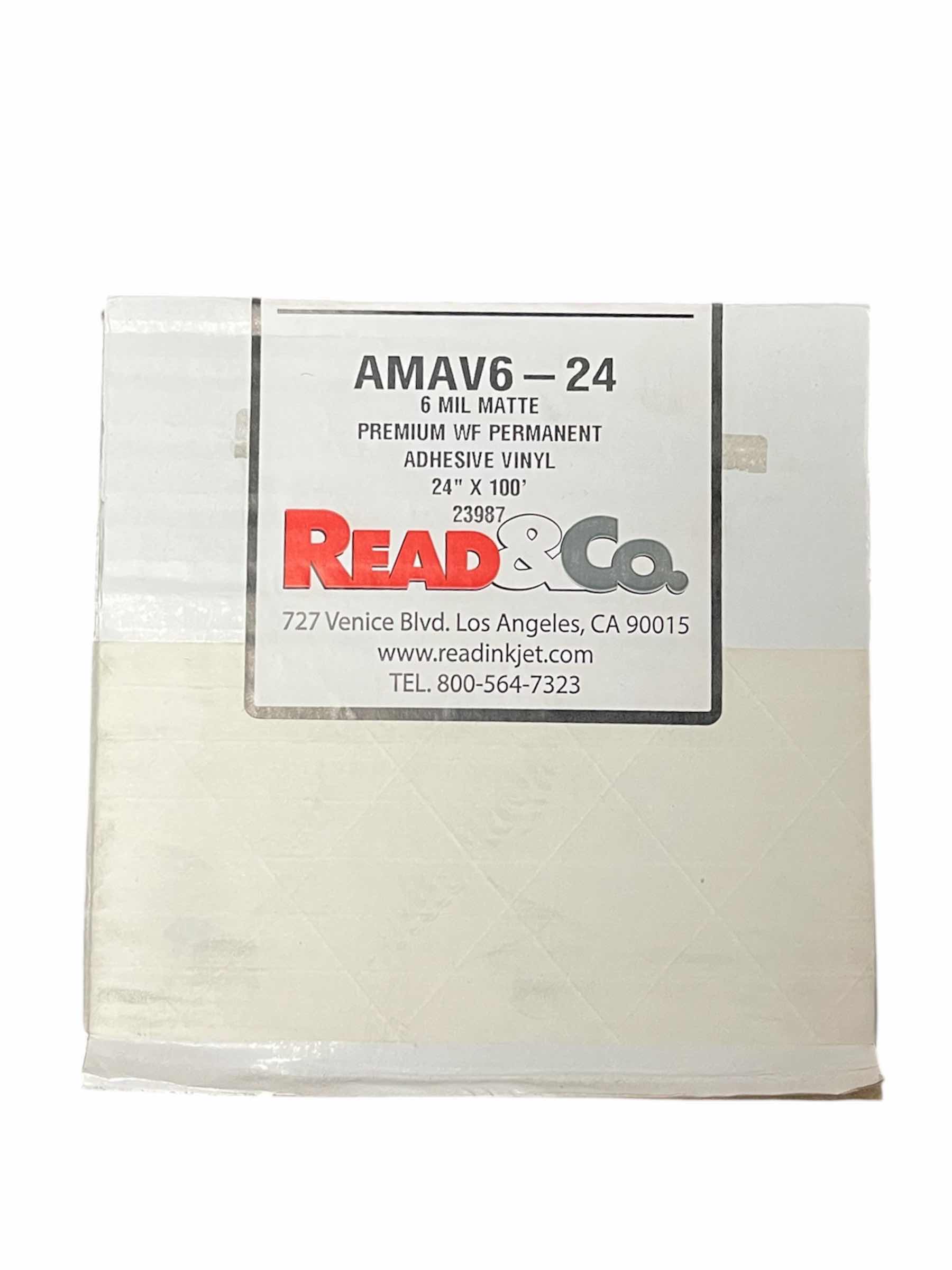 Photo 1 of NEW READ & CO AMAV6-24 6 MIL MATTE PREMIUM WF PERMANENT ADHESIVE VINYL 24" X 100' $170
