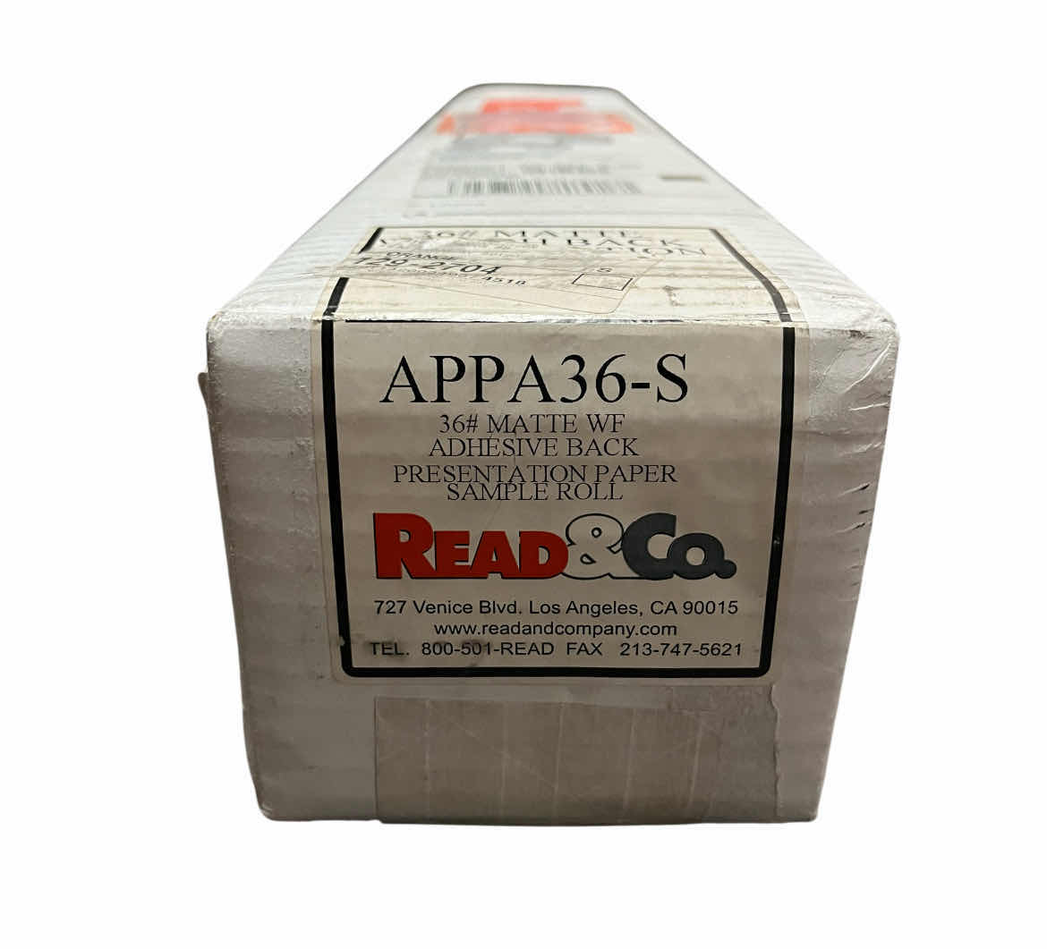 Photo 1 of NEW READ & CO APPA36-S 36# MATTE WF ADHESIVE BACK PRESENTATION PAPER SAMPLE ROLL
