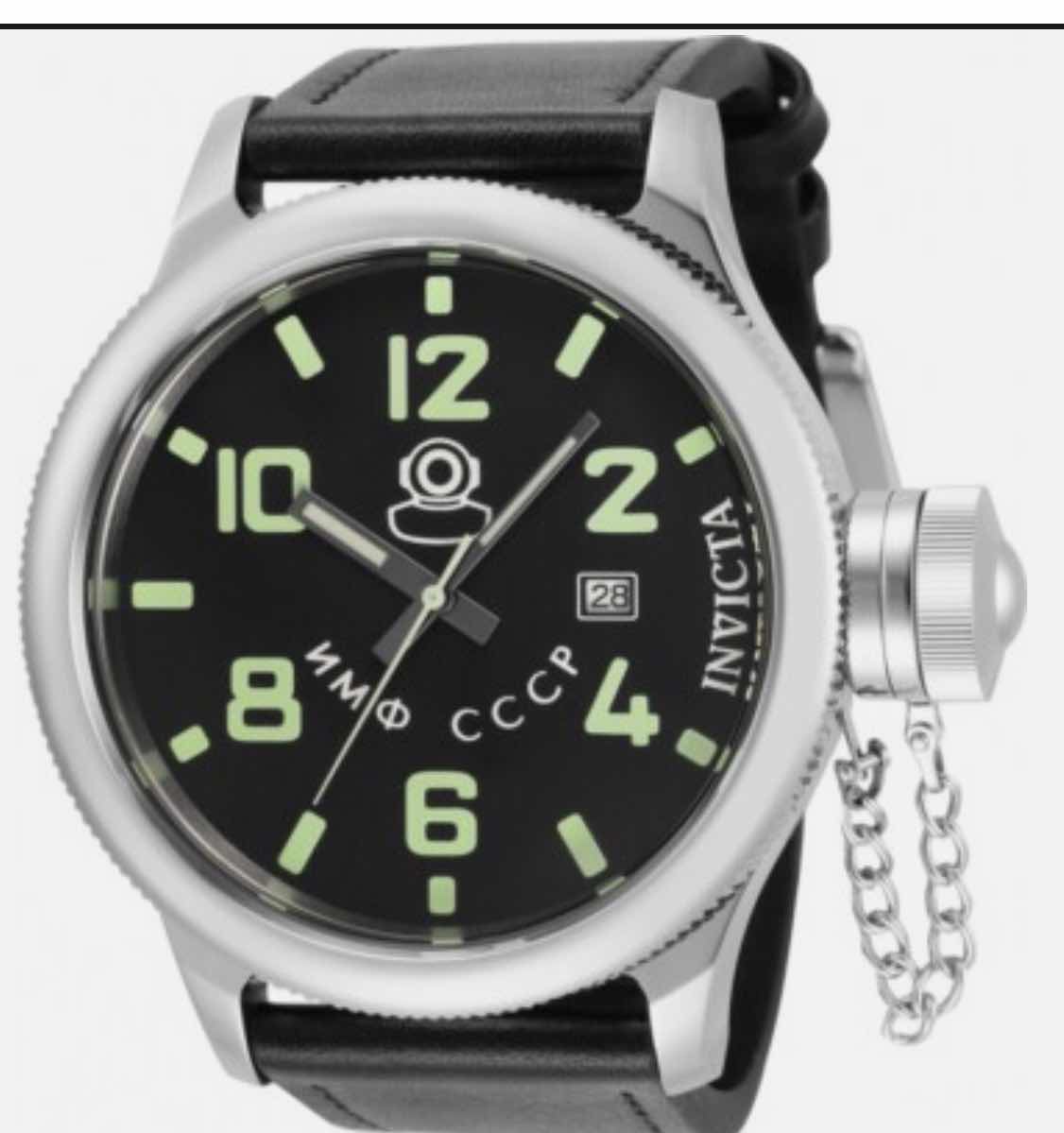 Photo 1 of INVICTA DIVER MEN’S 52mm WATCH W BLACK LEATHER BAND $1200