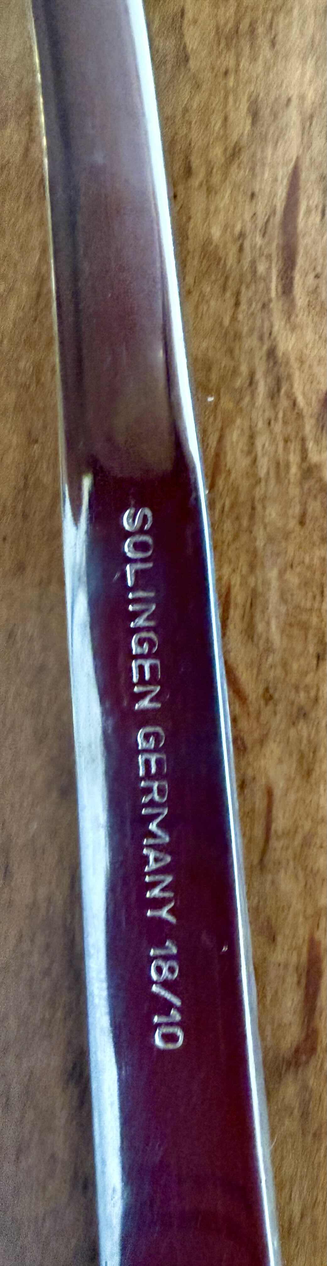 Photo 1 of VINTAGE SOLINGEN GERMANY GOLD PLATED 18/10 SERVING FLATWARE SET