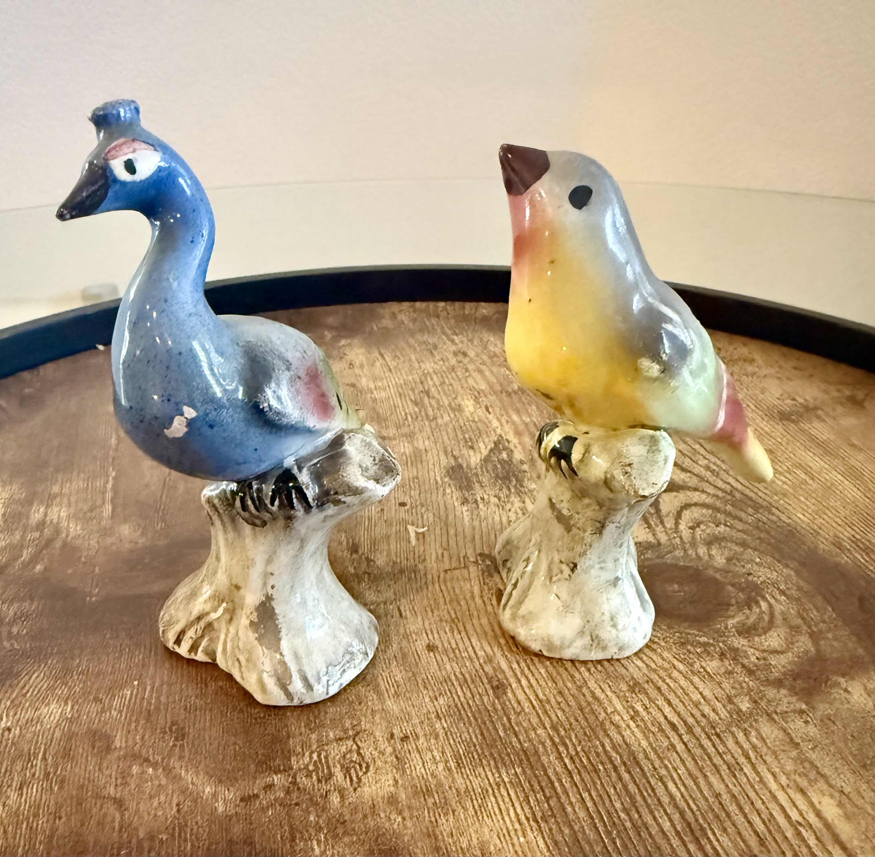 Photo 1 of 2-VINTAGE 5” CERAMIC COLLECTIBLE BIRDS