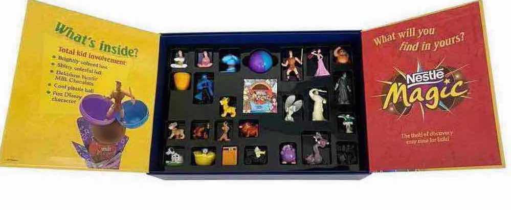 Photo 1 of NEW RARE “ONE OF A KIND” BOX “THERE’S MAGIC INSIDE” DISNEY CHARACTERS MADE EXCLUSIVE FOR NESTLES-NEVER ACTUALLY PRODUCED.