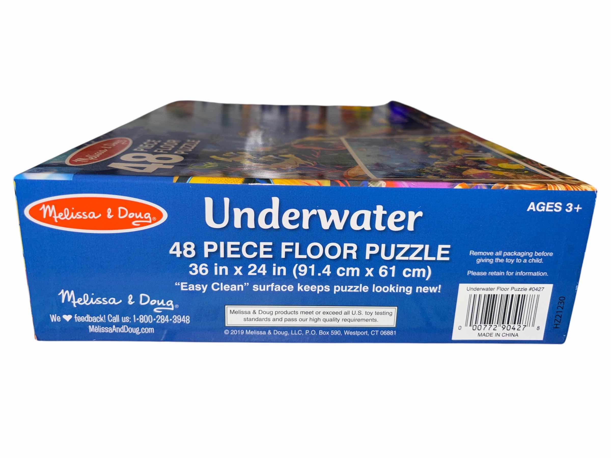 Photo 1 of NEW MELISSA & DOUG UNDERWATER 48 PC FLOOR PUZZLE 3’ X 2’