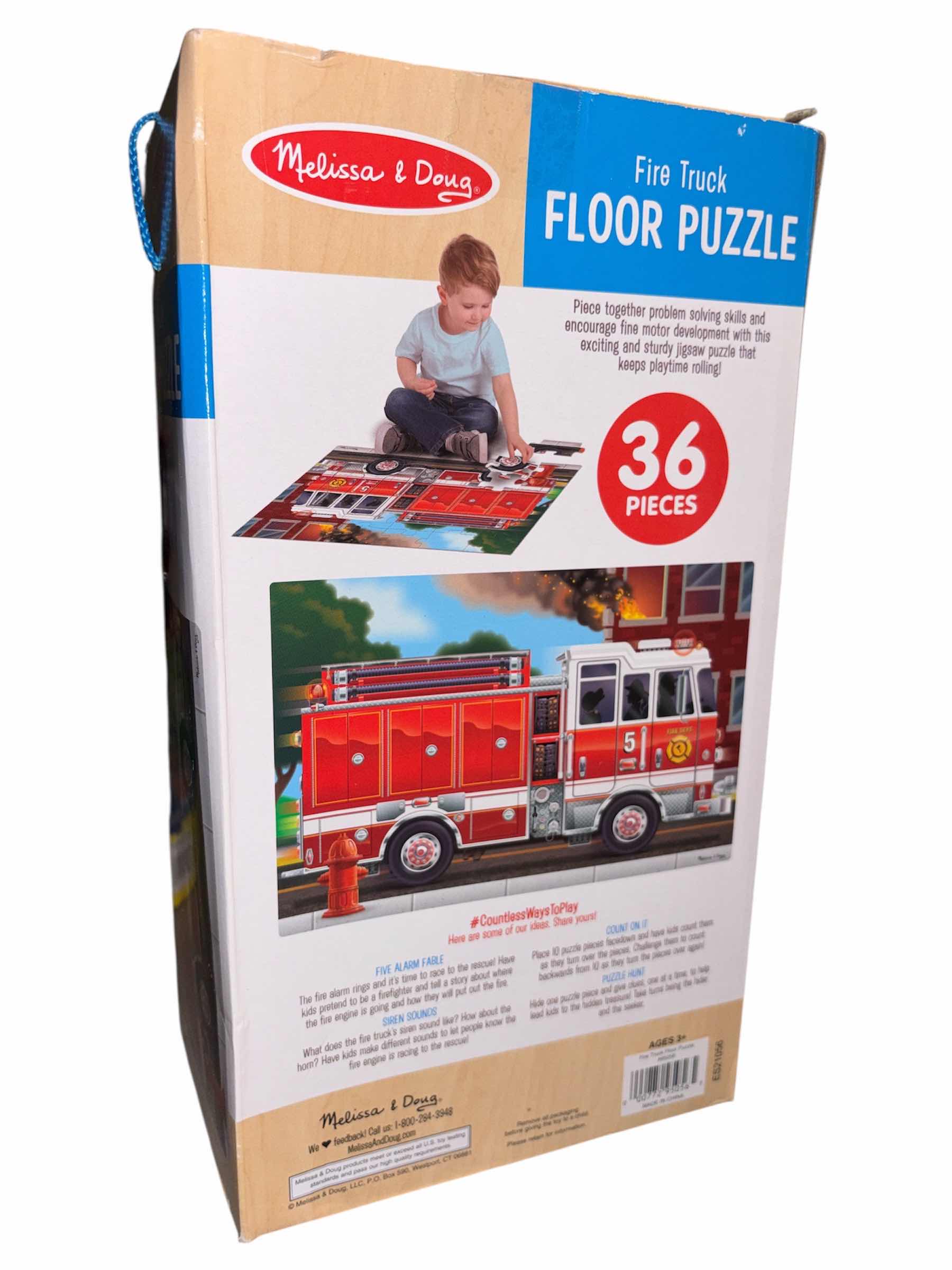 Photo 1 of MELISSA & DOUG FIRE TRUCK 36 PC FLOOR PUZZLE 34” X 22.7”