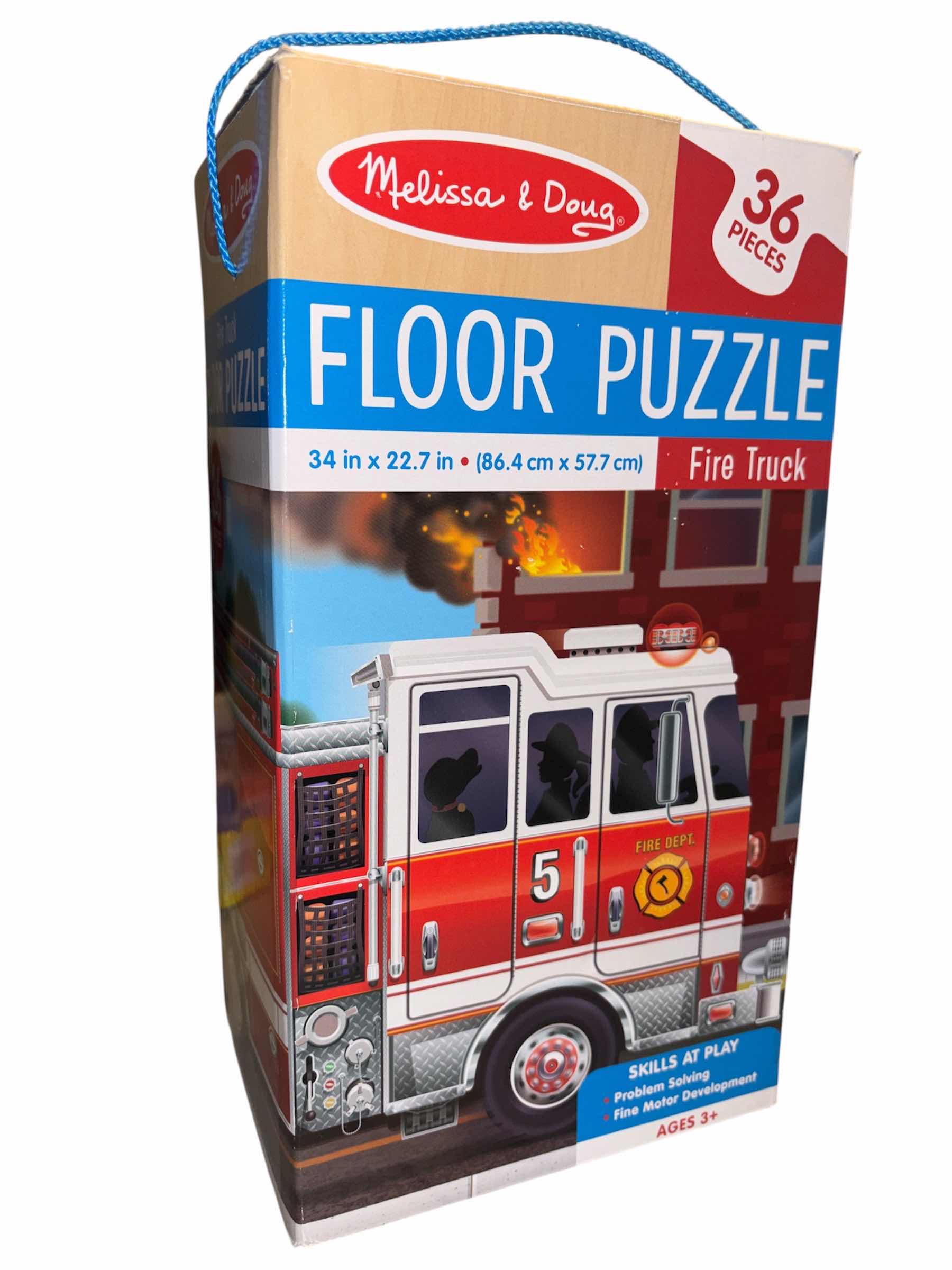 Photo 1 of MELISSA & DOUG FIRE TRUCK 36 PC FLOOR PUZZLE 34” X 22.7”