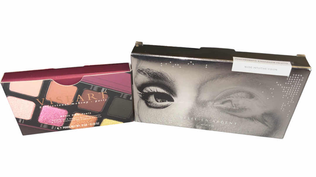 Photo 1 of NEW BELLE EN ARGENT CHROMATIC 8 EYESHADOW PALETTE “NUDE INTUITIVE VISION” & VISEART 8 EYESHADOW PALETTE “PETIT PRO TROIS”