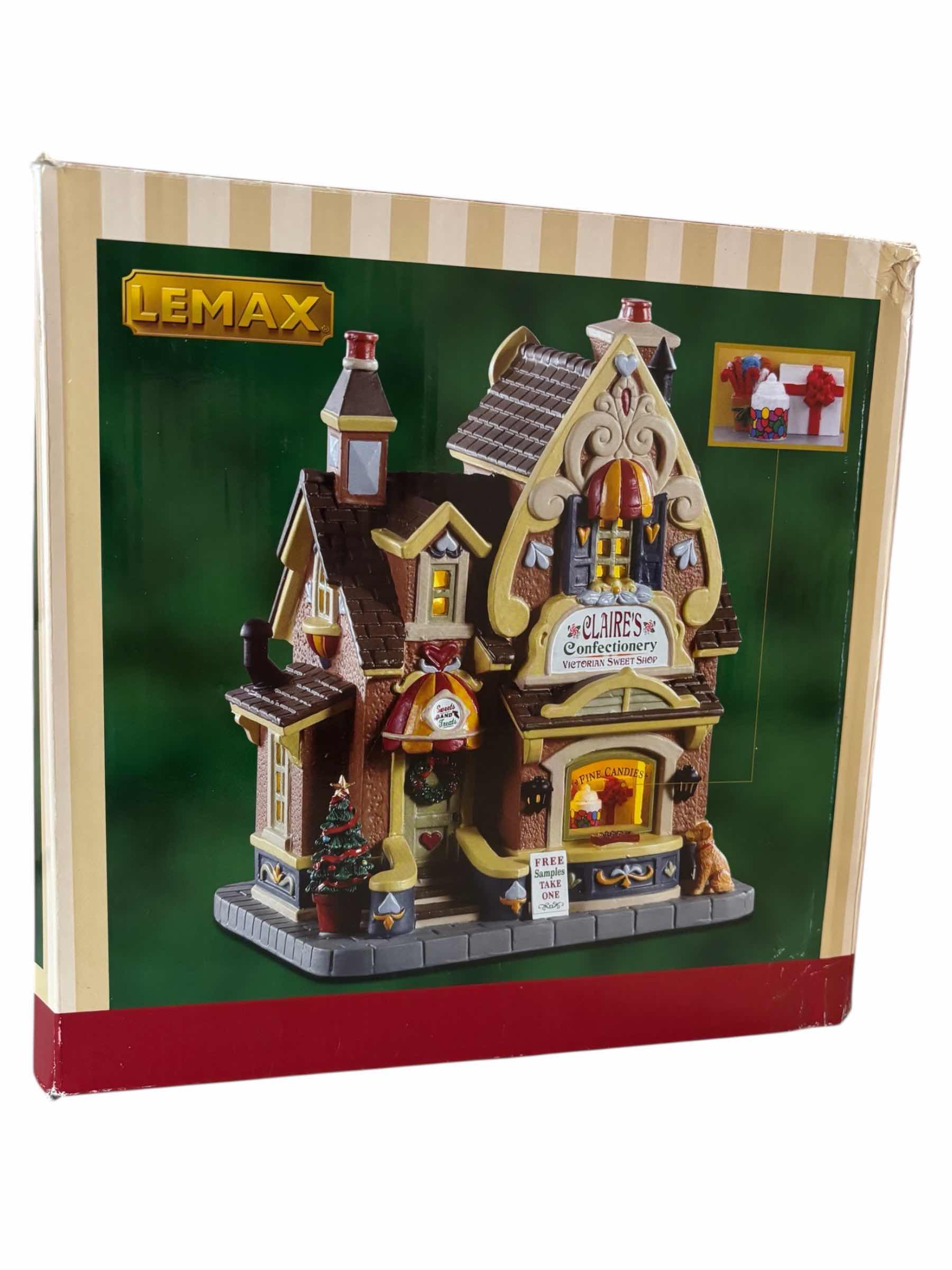 View 2 of LEMAX 2020 CADDINGTON VILLAGE PORCELAIN LIGHTED BUILDING- CLAIRES CONFECTIONERY #05665