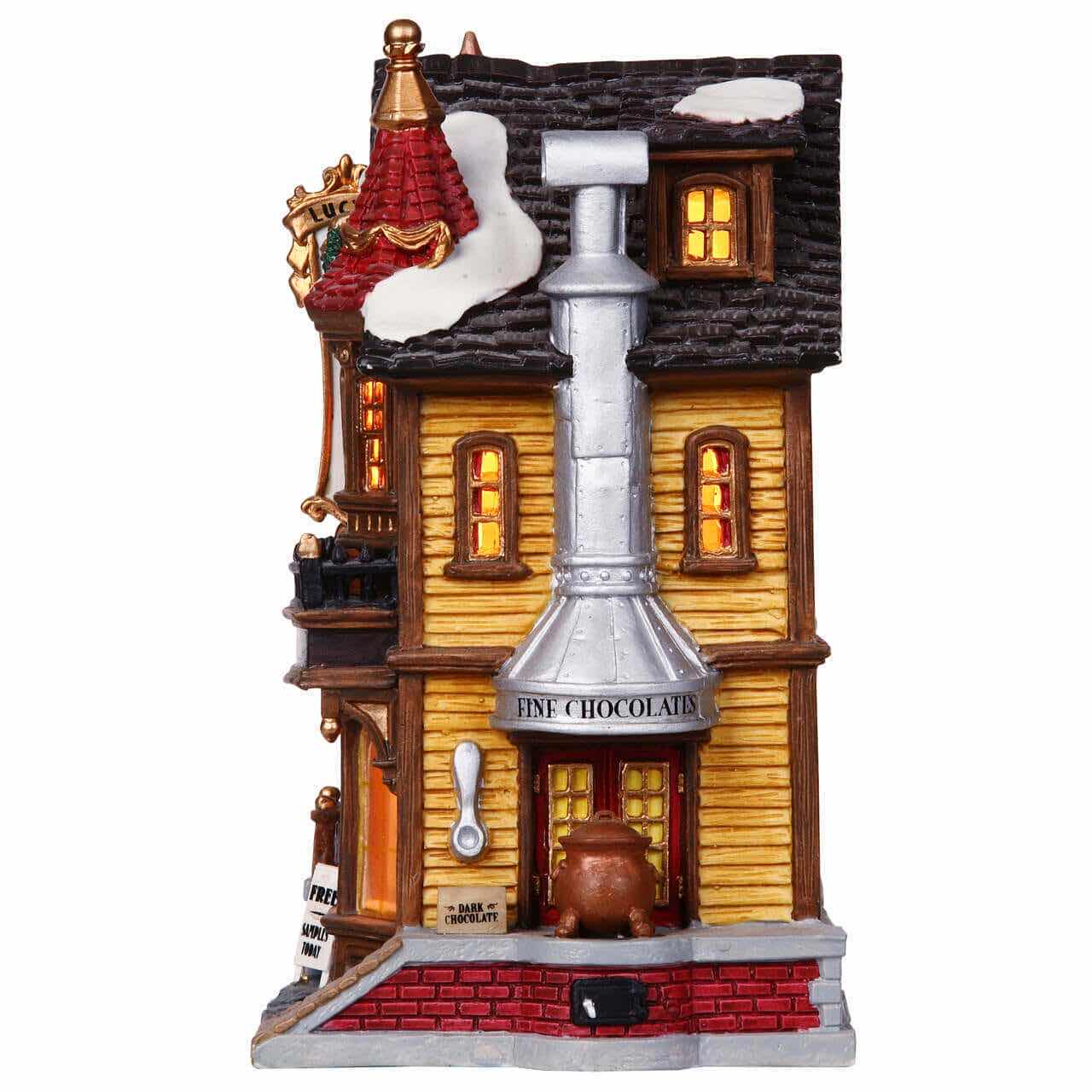 Photo 1 of LEMAX 2004 CADDINGTON VILLAGE PORCELAIN LIGHTED BUILDING- LUCY’S CHOCOLATE SHOP #45052